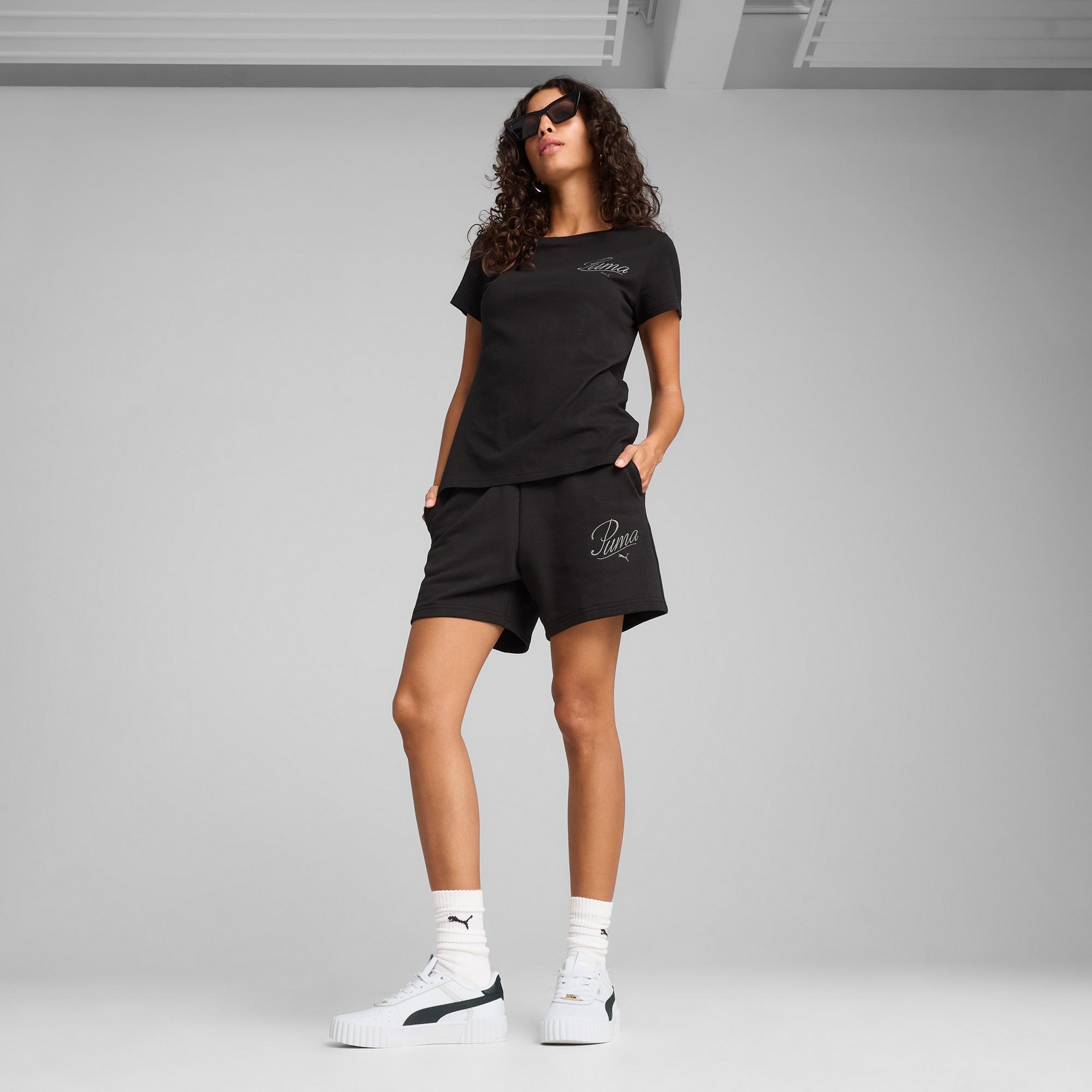 Puma Essentials Script  Kadın Siyah T-Shirt