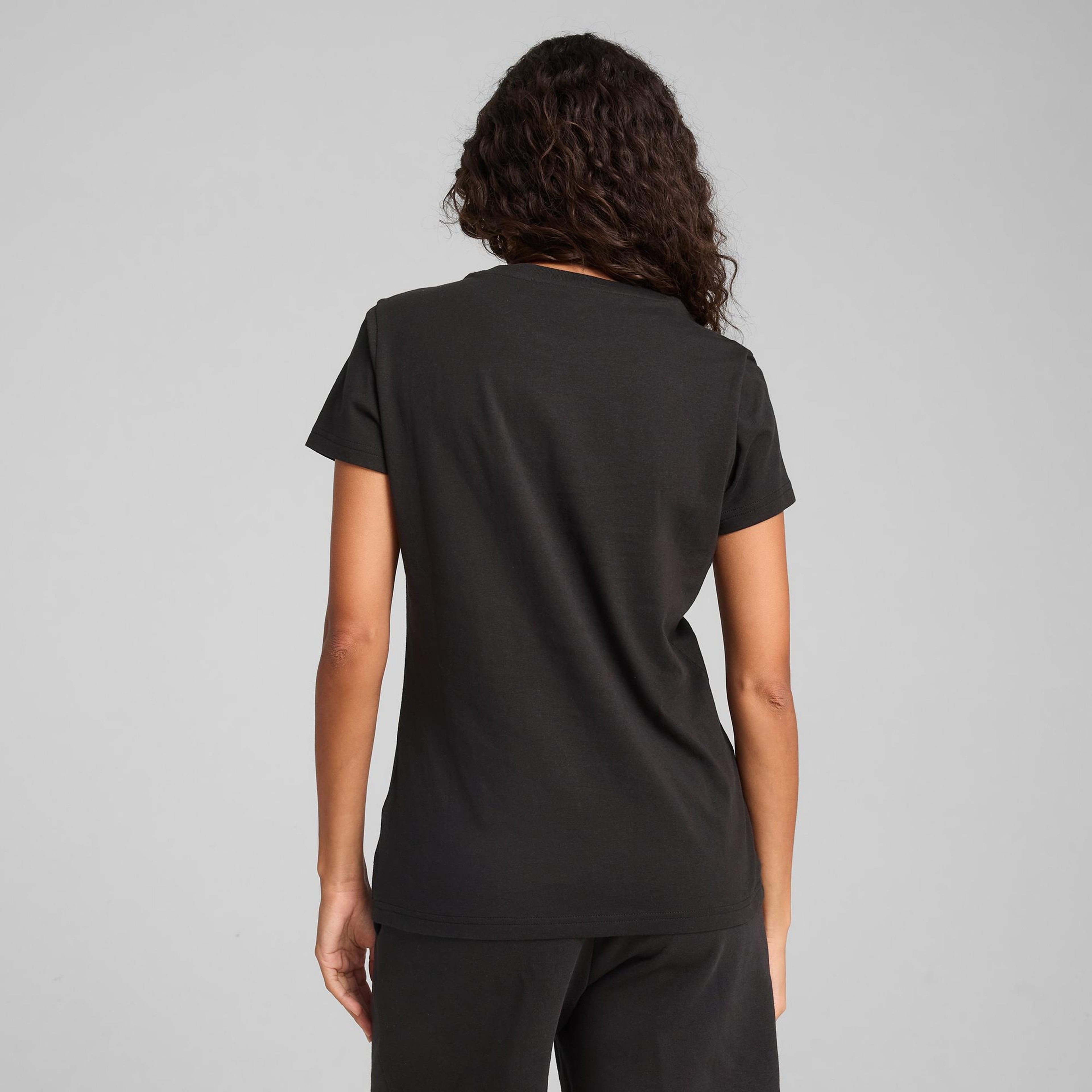 Puma Essentials Script  Kadın Siyah T-Shirt