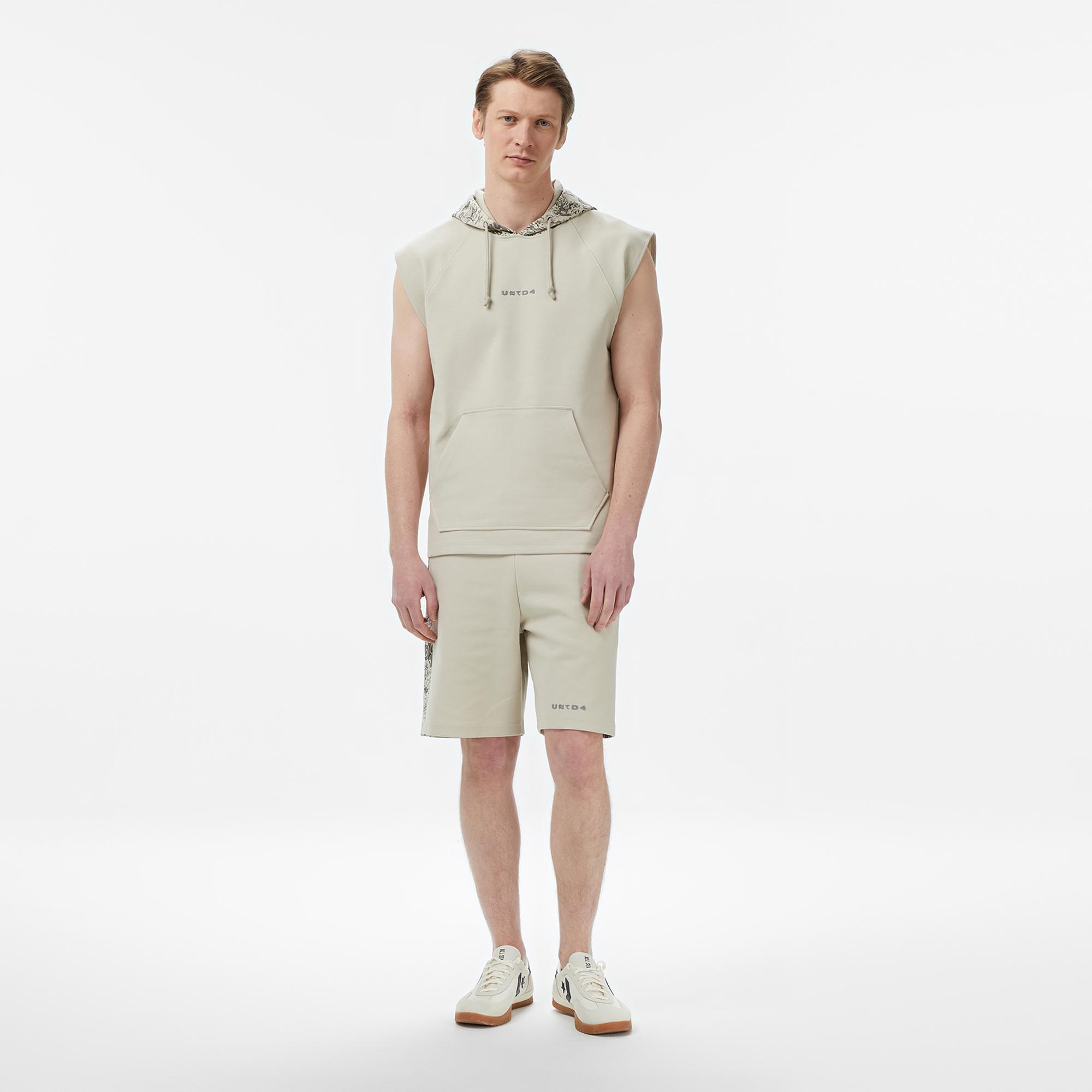 UNITED4 Regular Fit Erkek Krem Şort