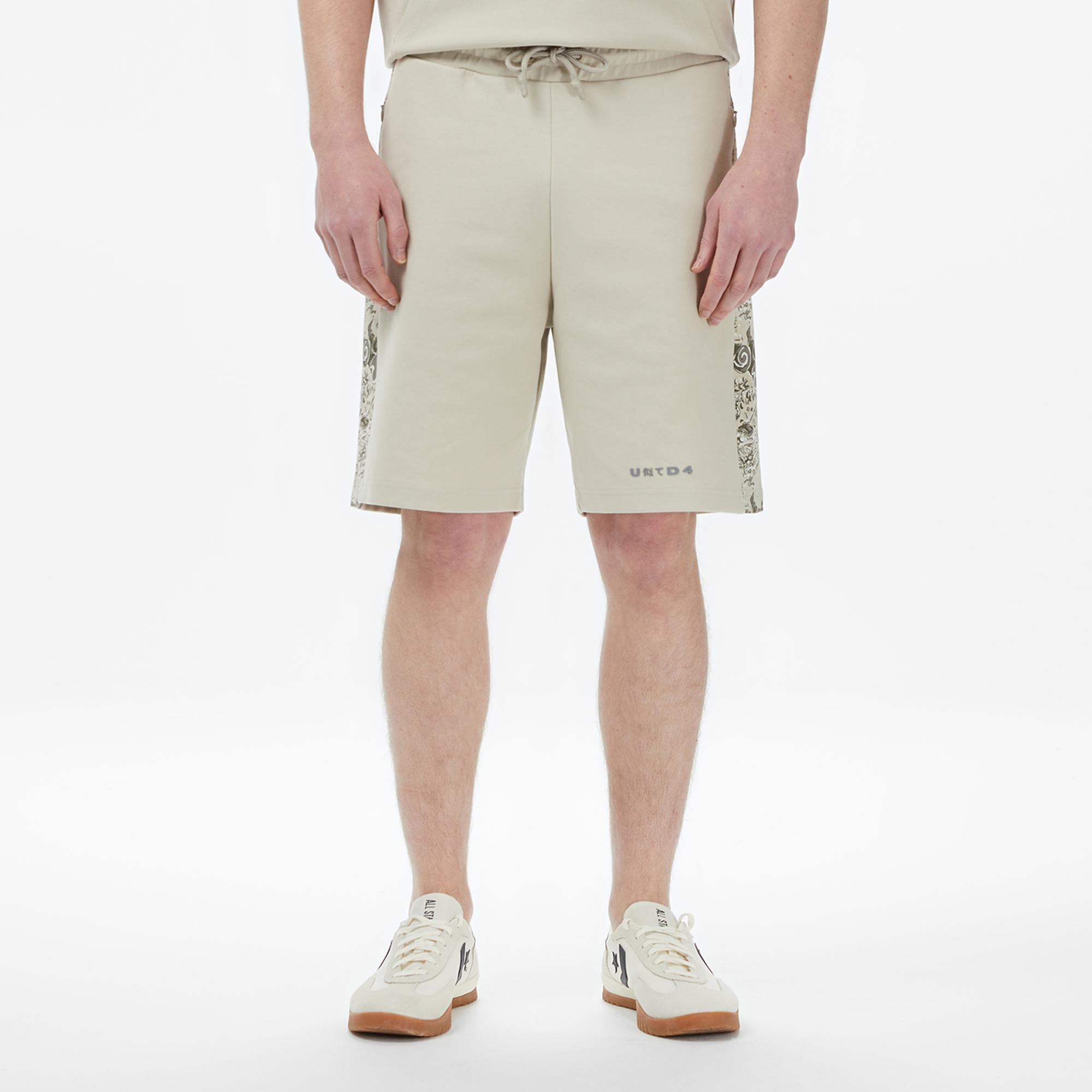 UNITED4 Regular Fit Erkek Krem Şort