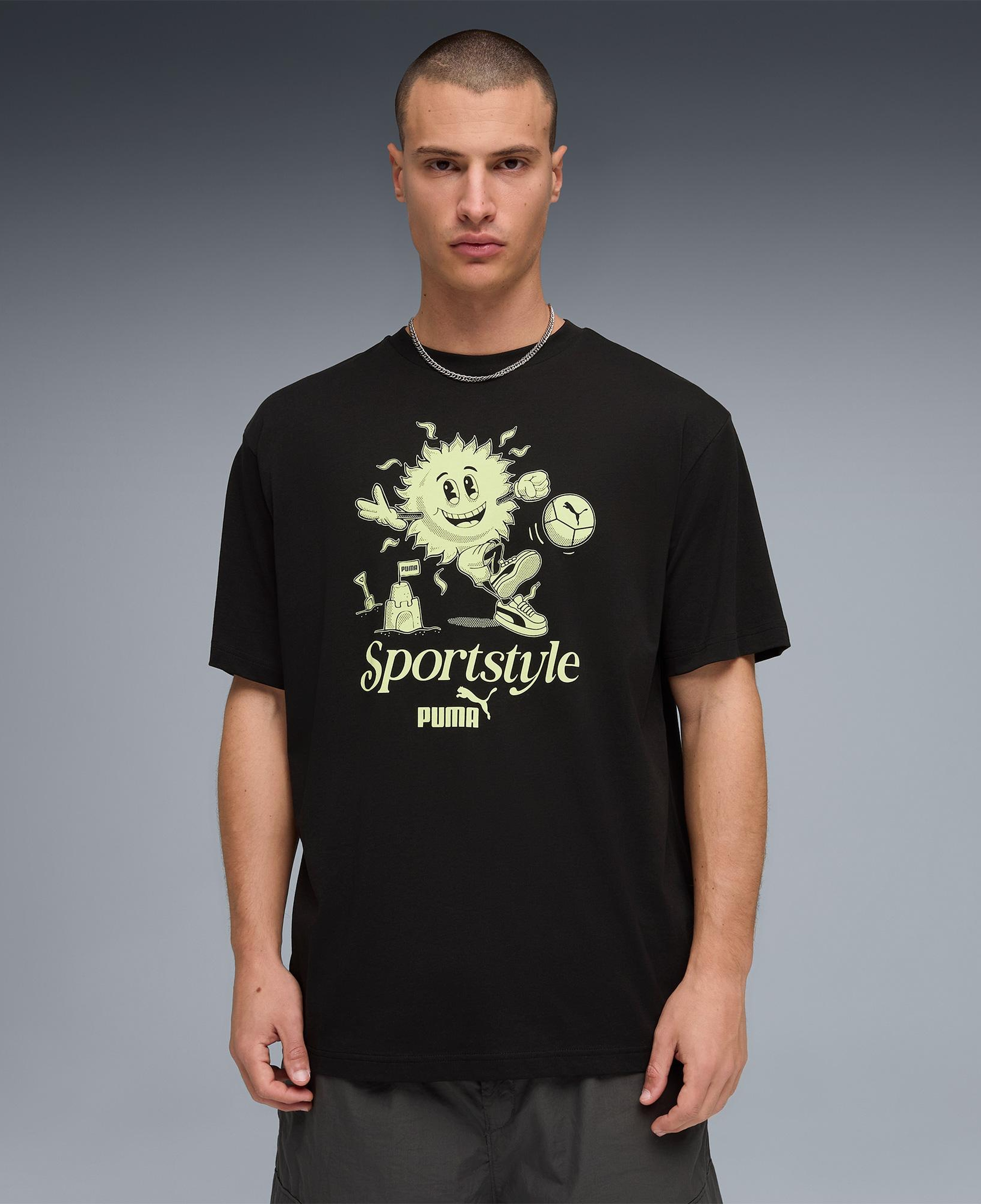 Puma Graphic  Erkek Siyah T-Shirt