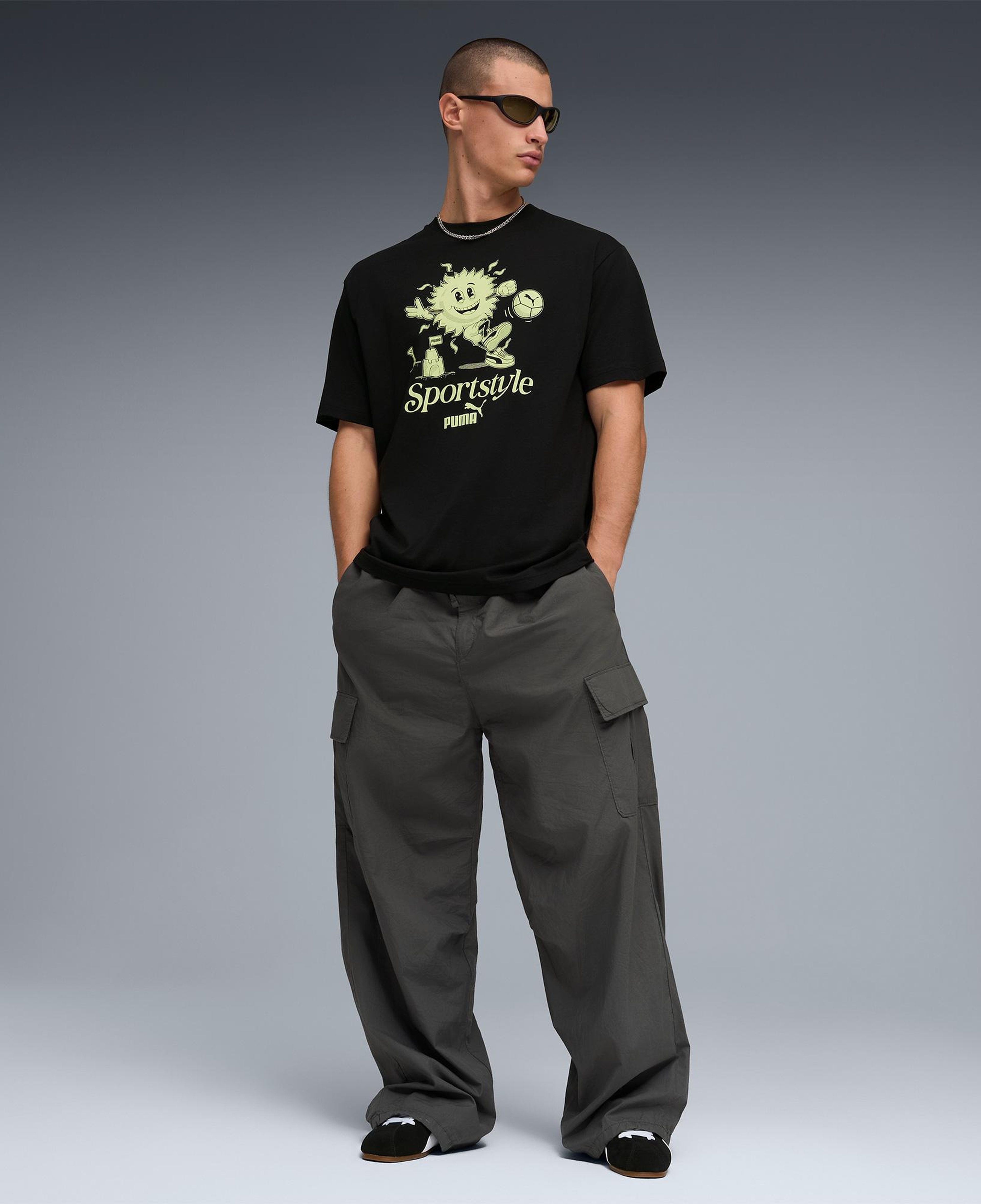 Puma Graphic  Erkek Siyah T-Shirt