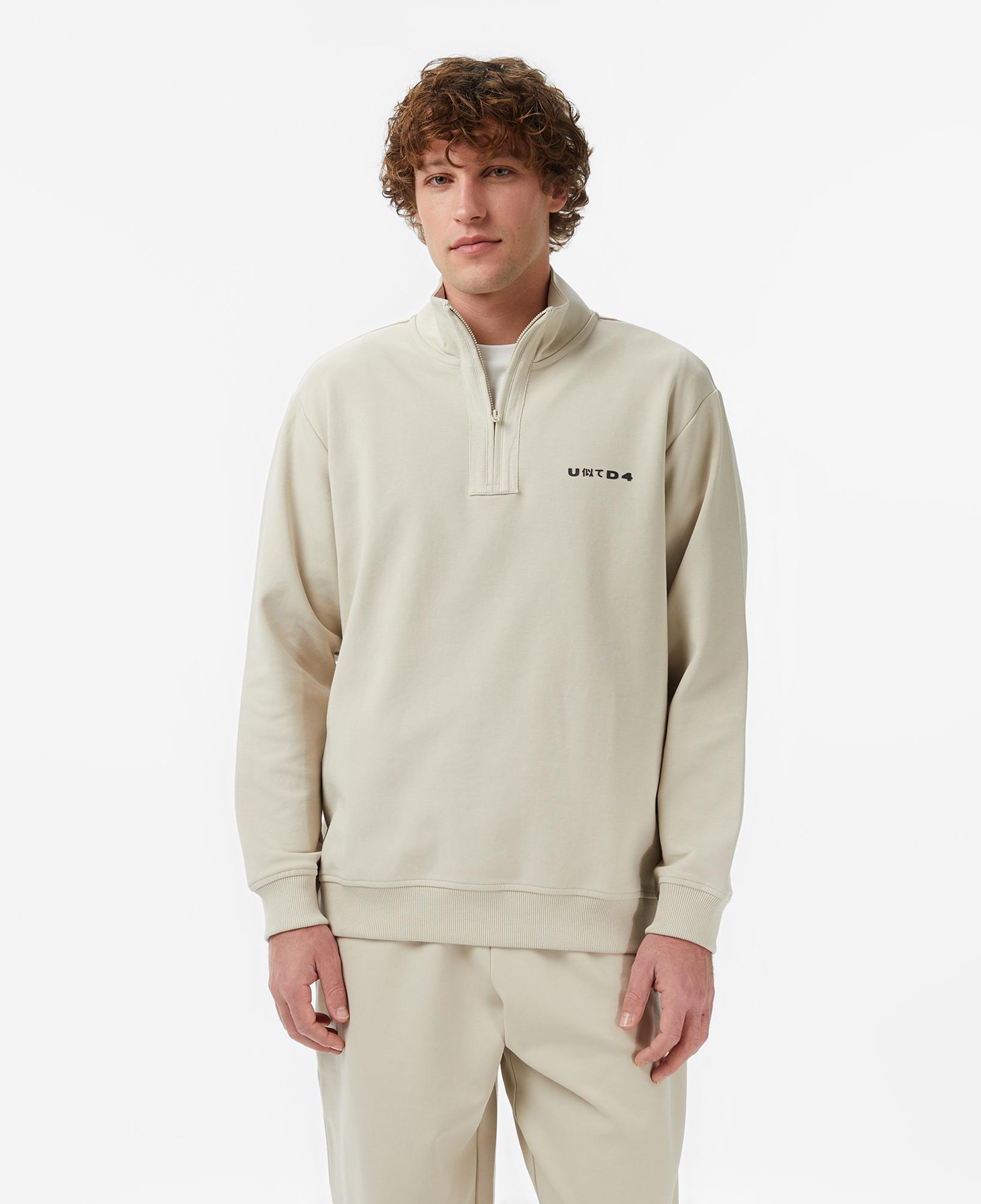 UNITED4 Regular Fit Erkek Bej Sweatshirt