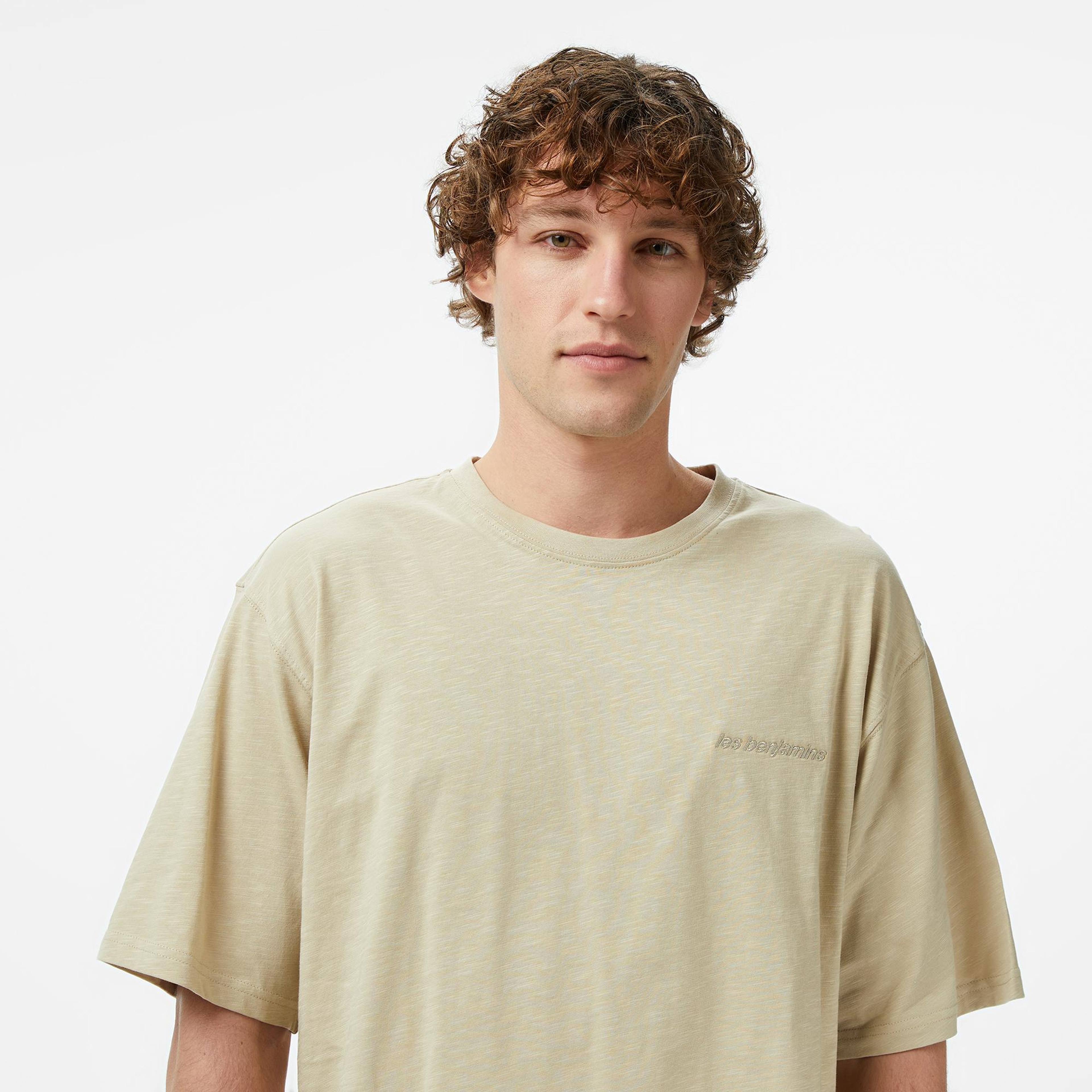 Les Benjamins Essentials 316 Erkek Bej T-Shirt