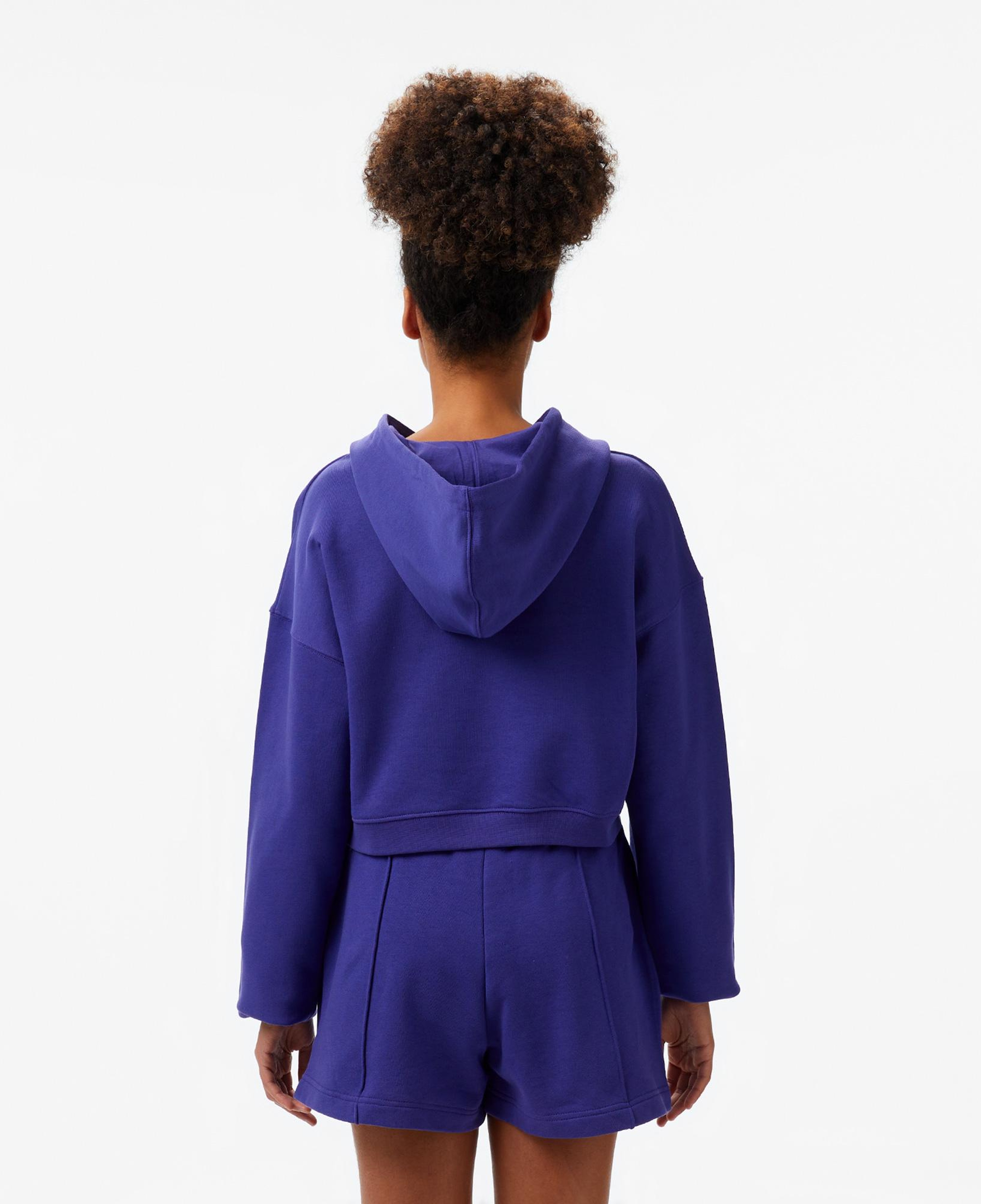 Les Benjamins Kadın Mor Crop Hoodie