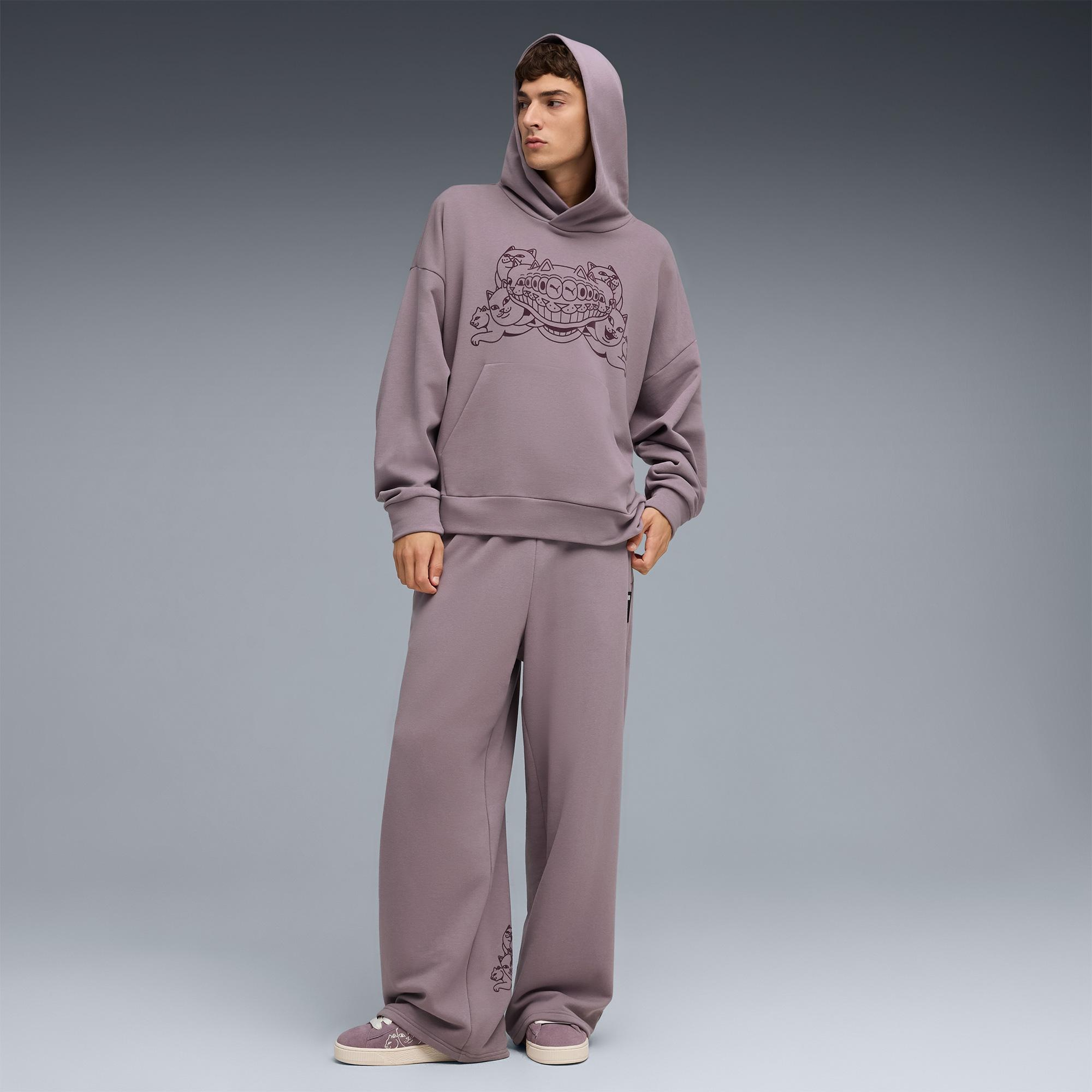 Puma X Ripndip Boxy Erkek Mor Sweatshirt