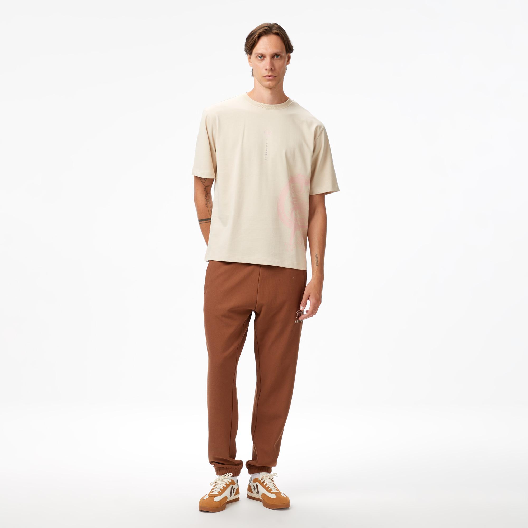 UNITED4 Erkek Krem T-Shirt