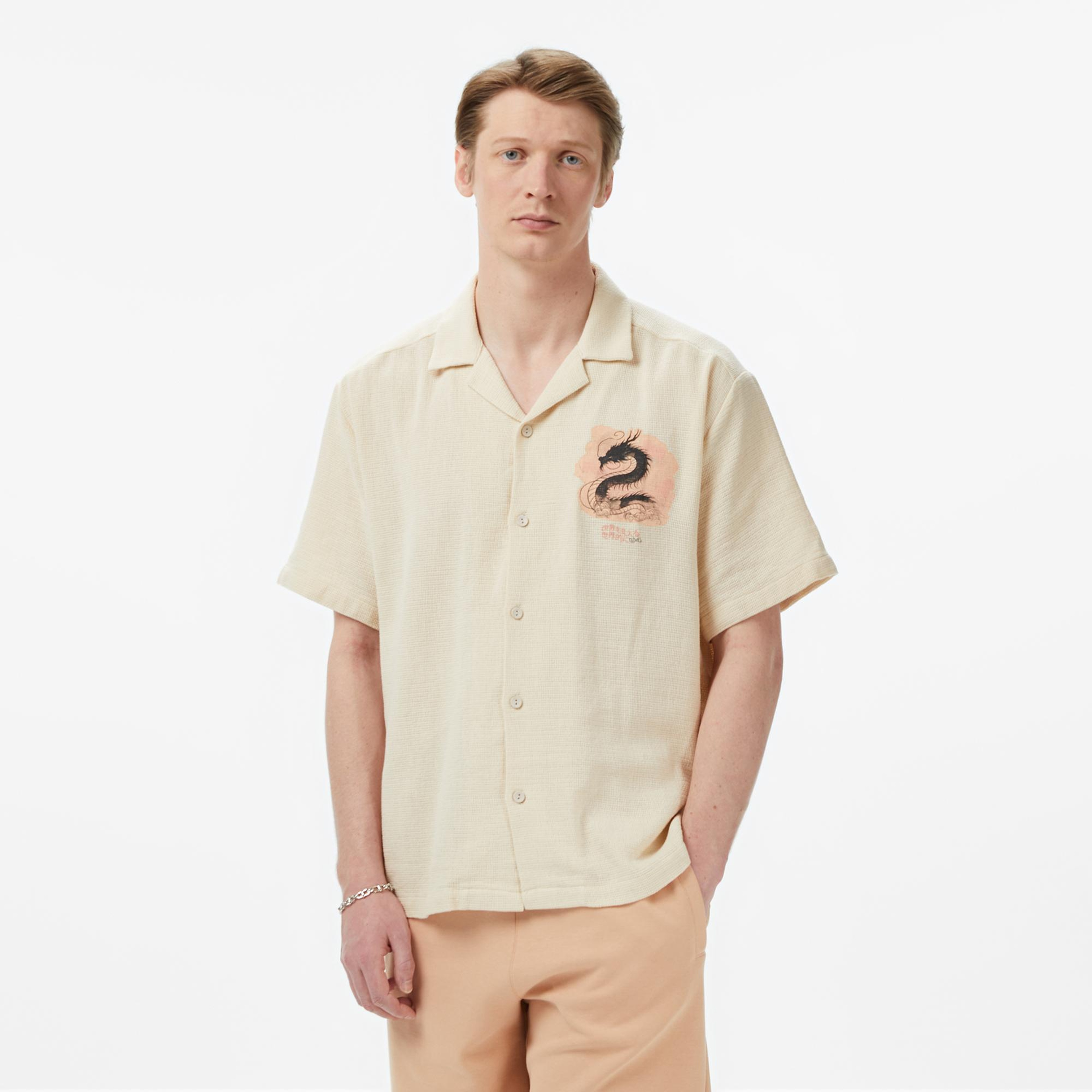 UNITED4 Classic Fit Erkek Krem Gömlek