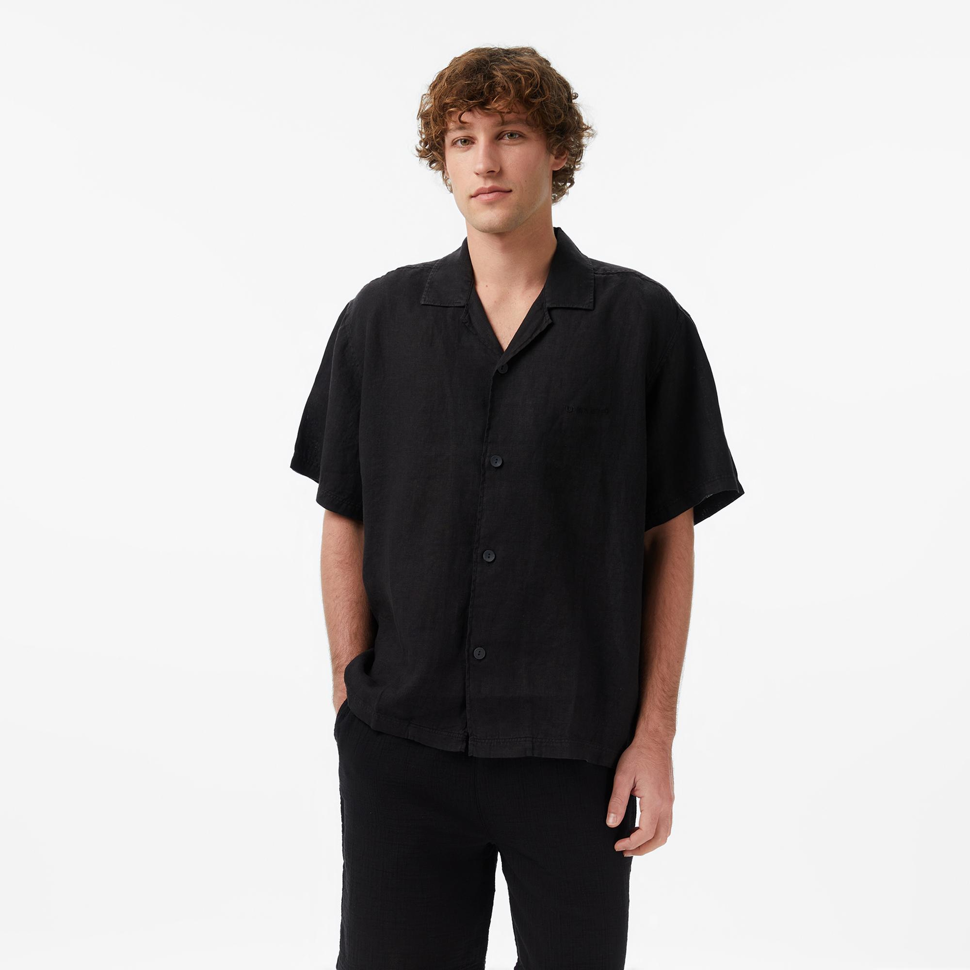UNITED4 Regular Fit Erkek Siyah Gömlek