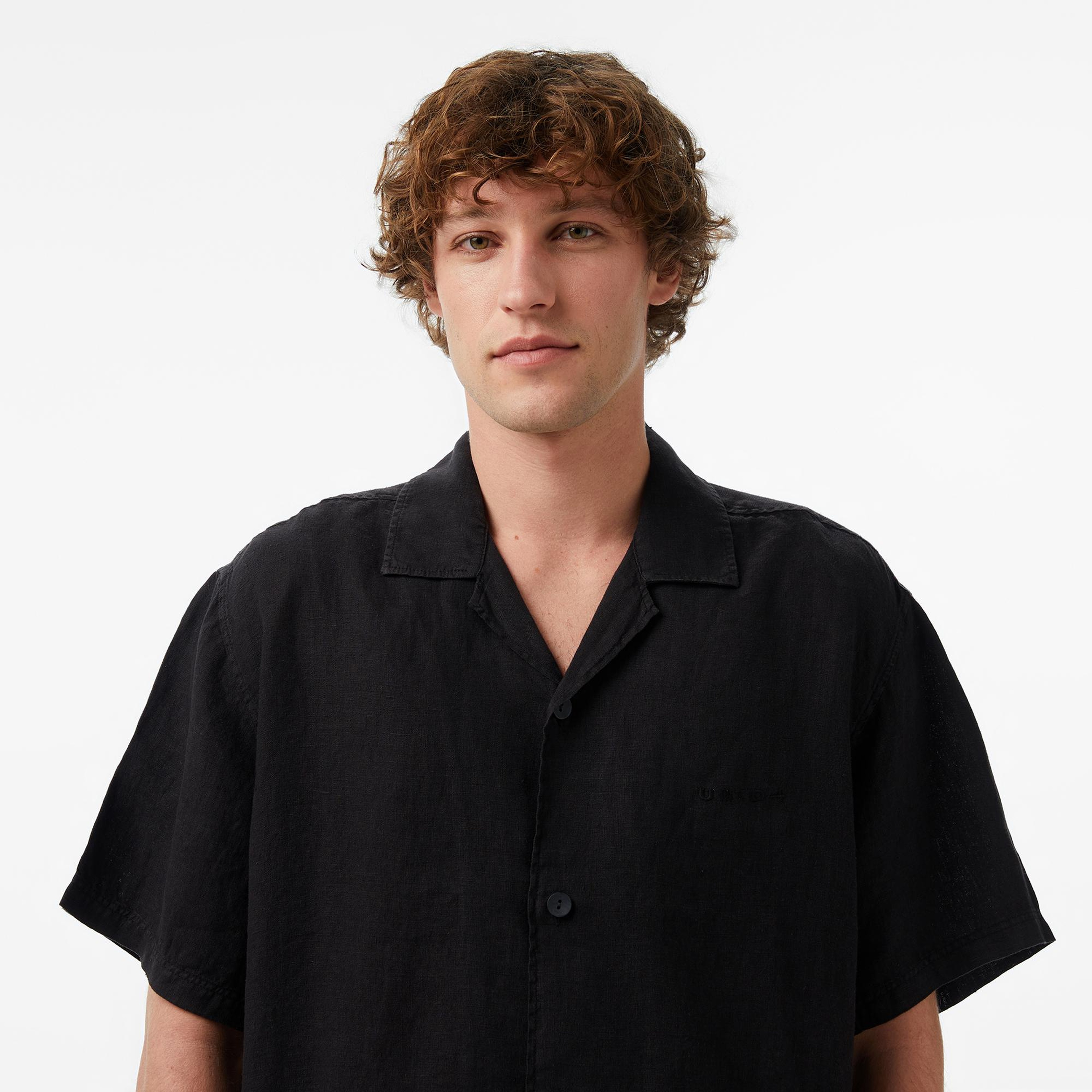 UNITED4 Regular Fit Erkek Siyah Gömlek
