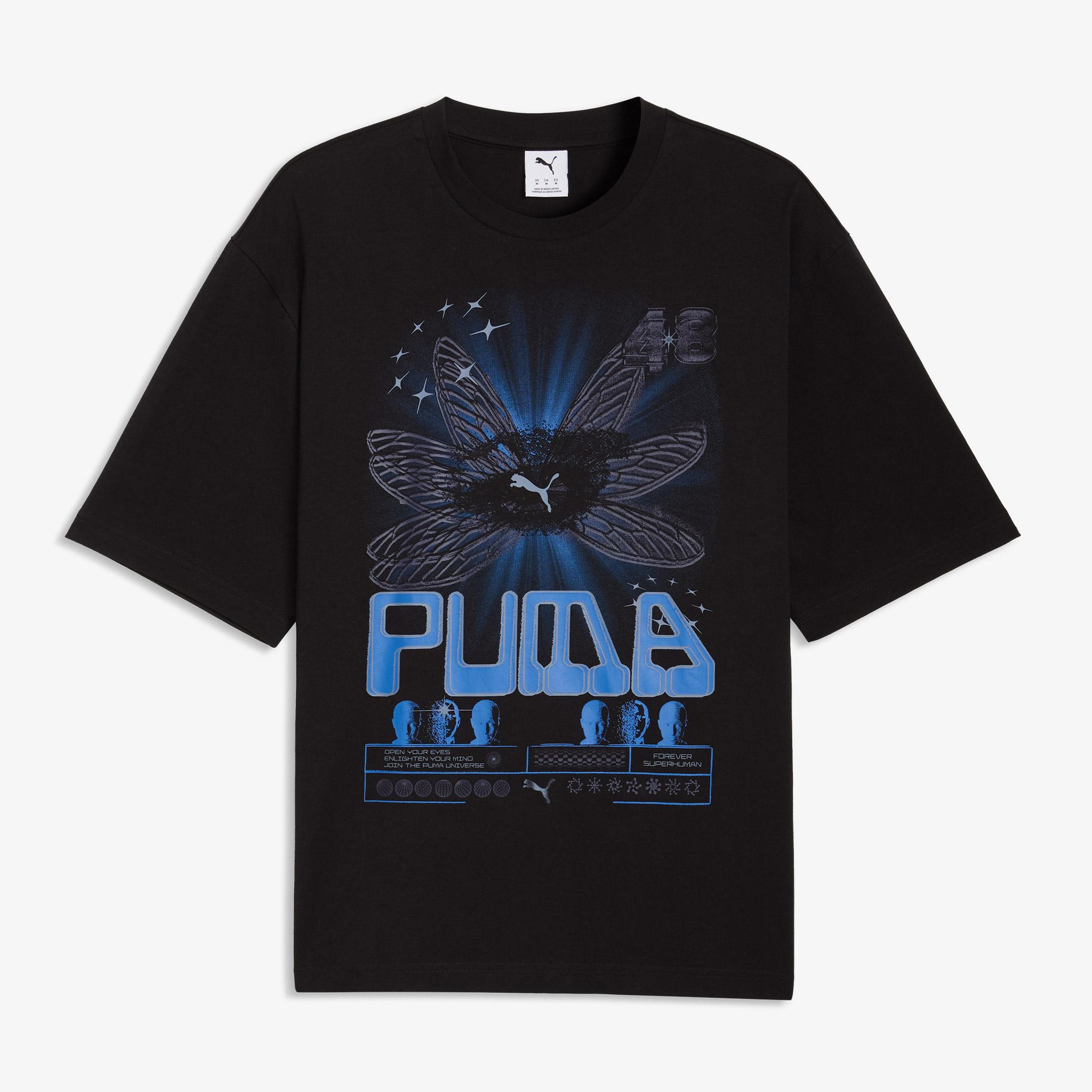 Puma Graphic  Erkek Siyah T-Shirt