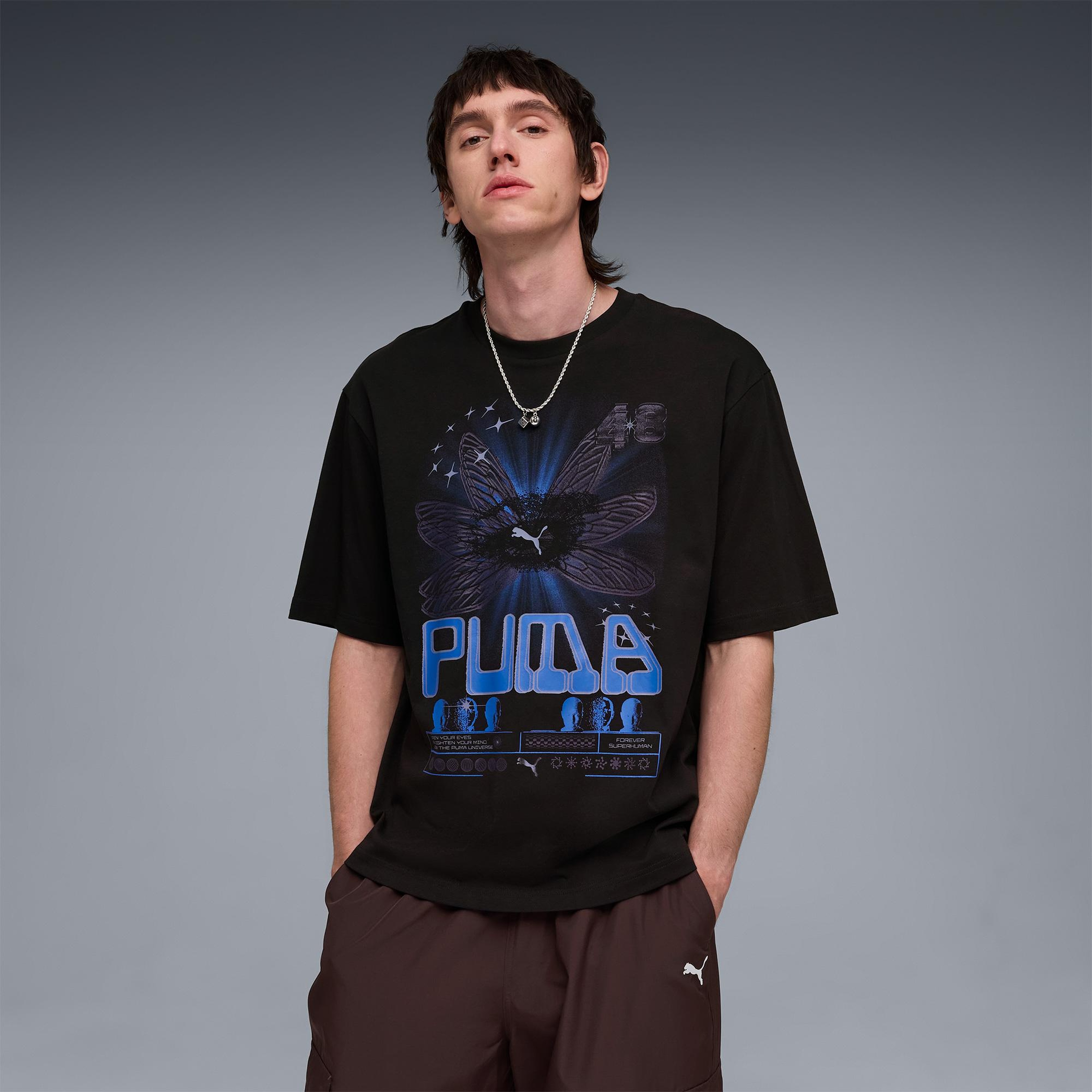 Puma Graphic  Erkek Siyah T-Shirt