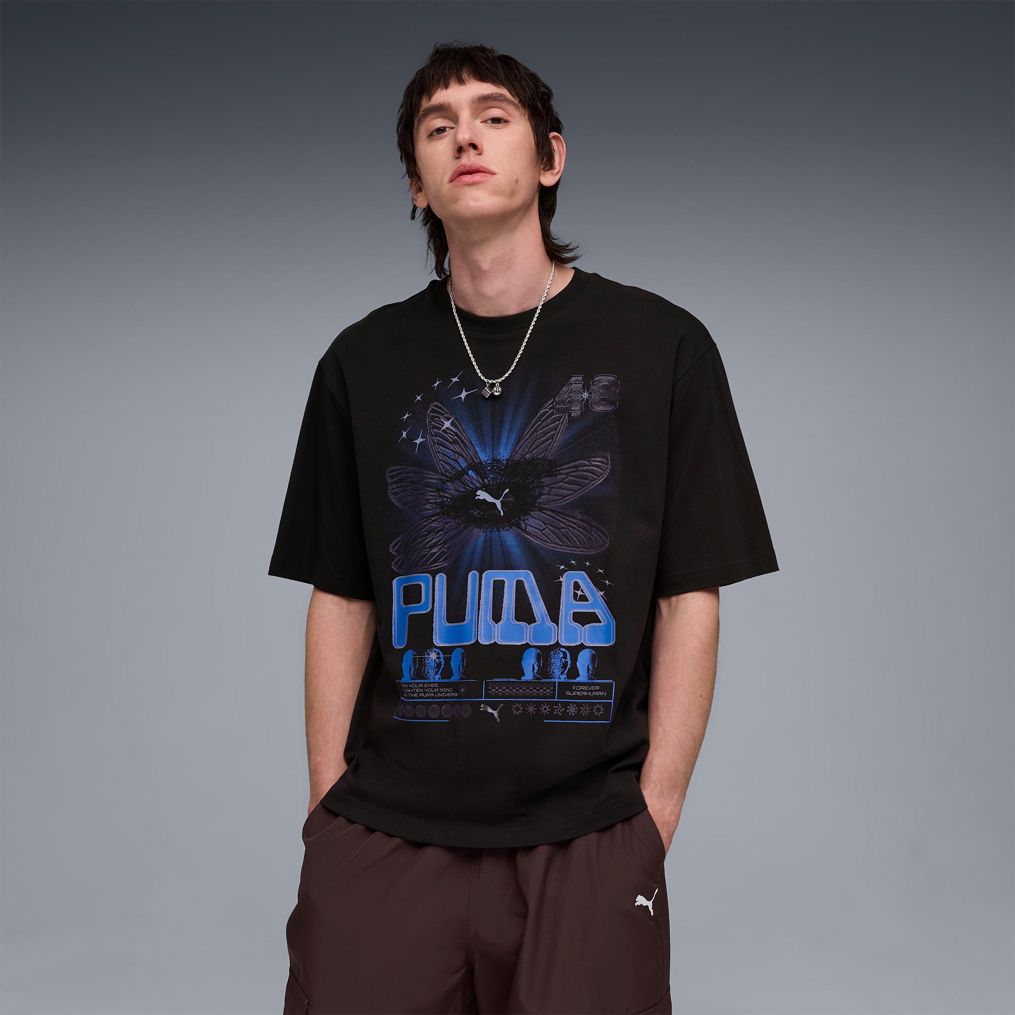 Puma Graphic  Erkek Siyah T-Shirt