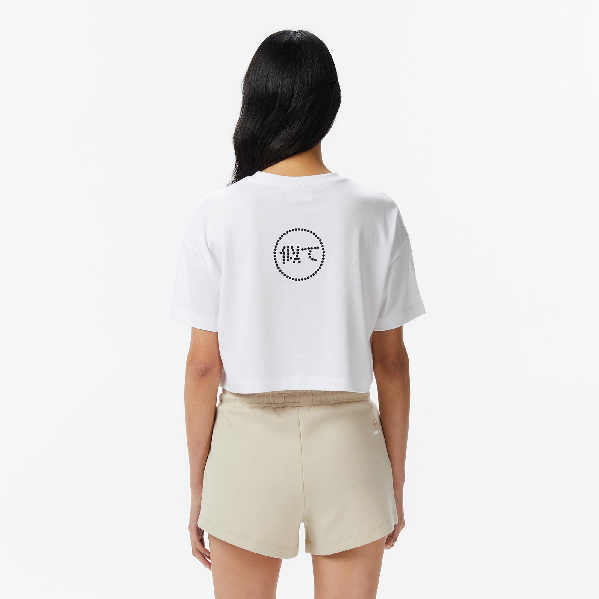 UNITED4 Regular Fit Kadın Beyaz T-Shirt