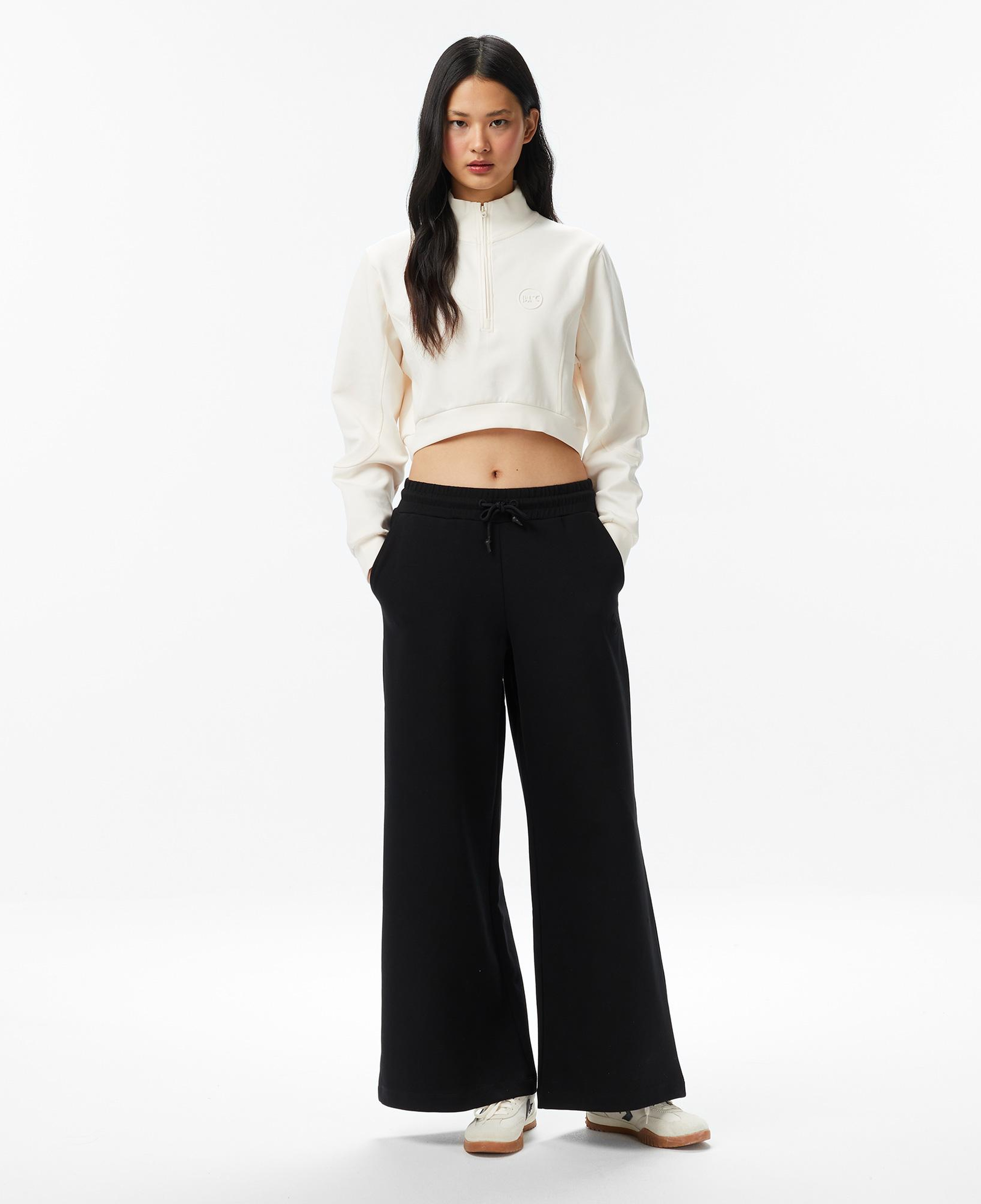 UNITED4 Crop Fit Kadın Bej Sweatshirt