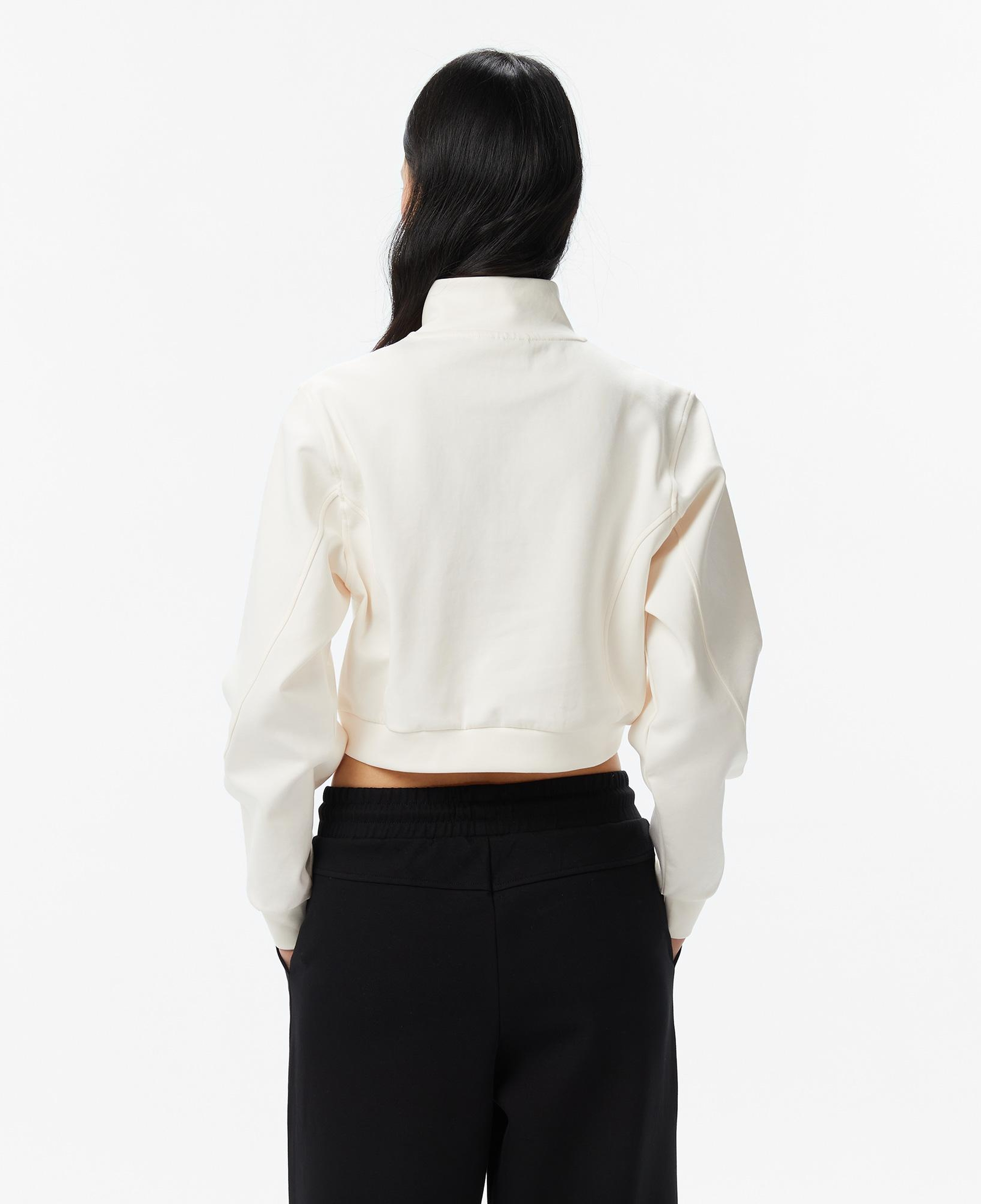 UNITED4 Crop Fit Kadın Bej Sweatshirt