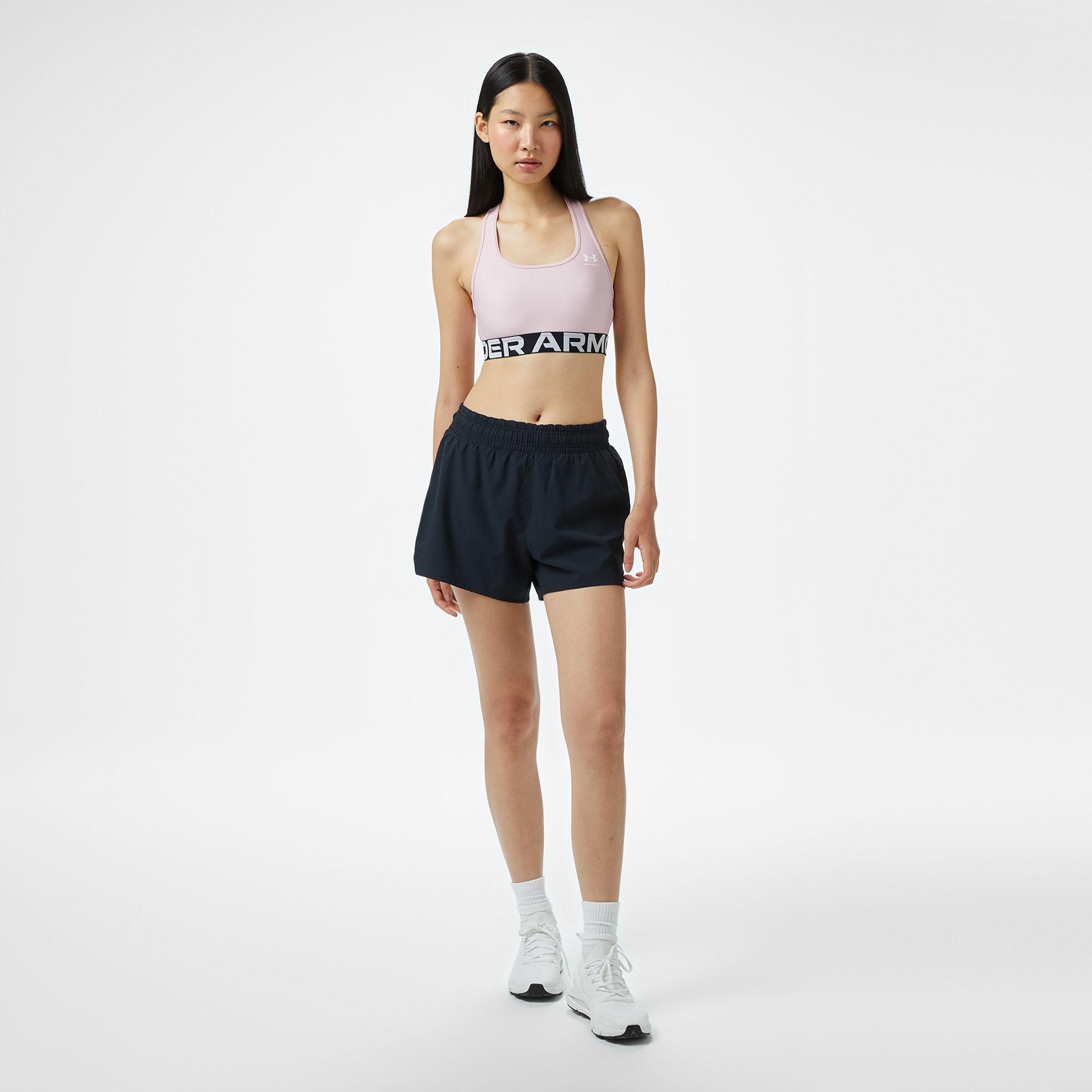 Under Armour Hg Mid nded Kadın Pembe Antrenman Bra