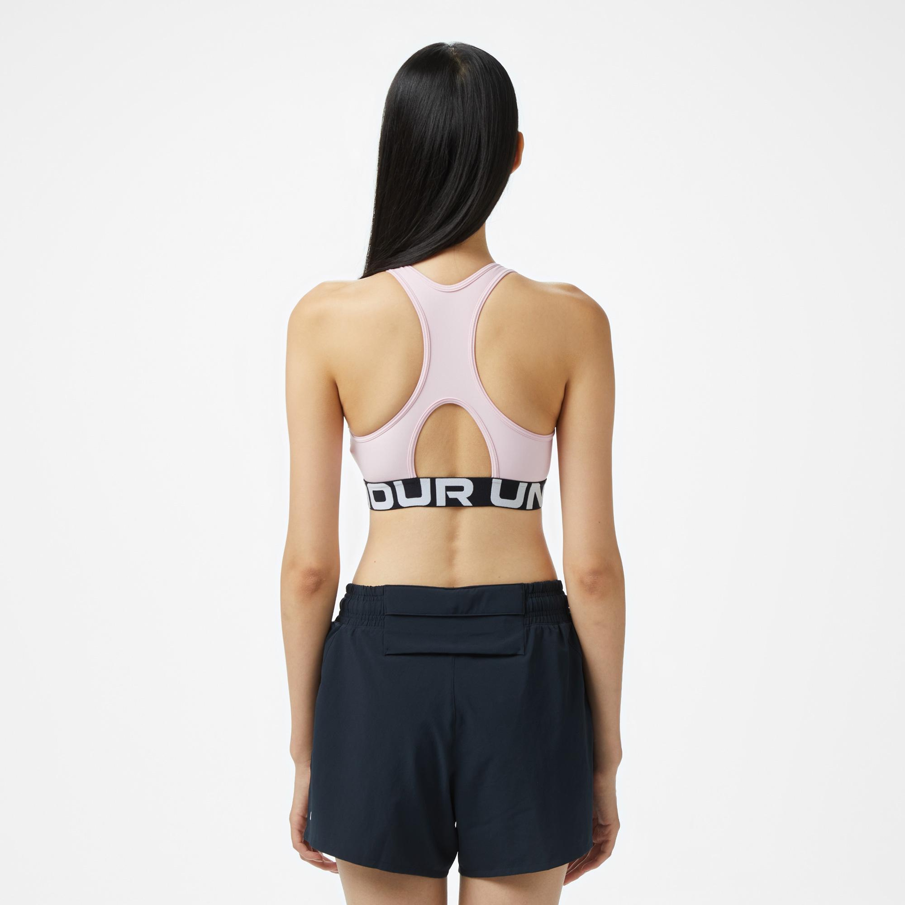 Under Armour Hg Mid nded Kadın Pembe Antrenman Bra