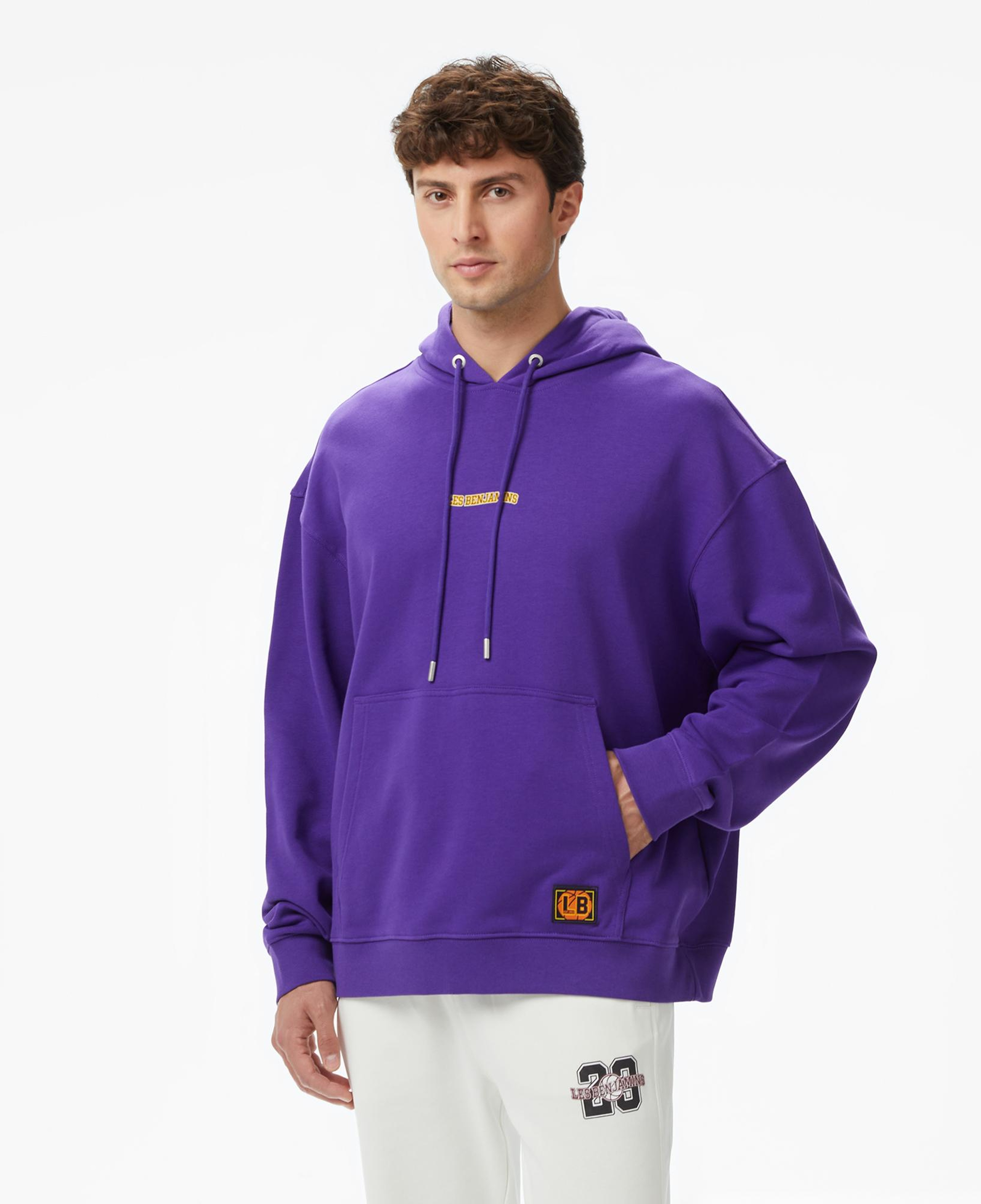 Les Benjamins Essentials 703 Erkek Mor Sweatshirt