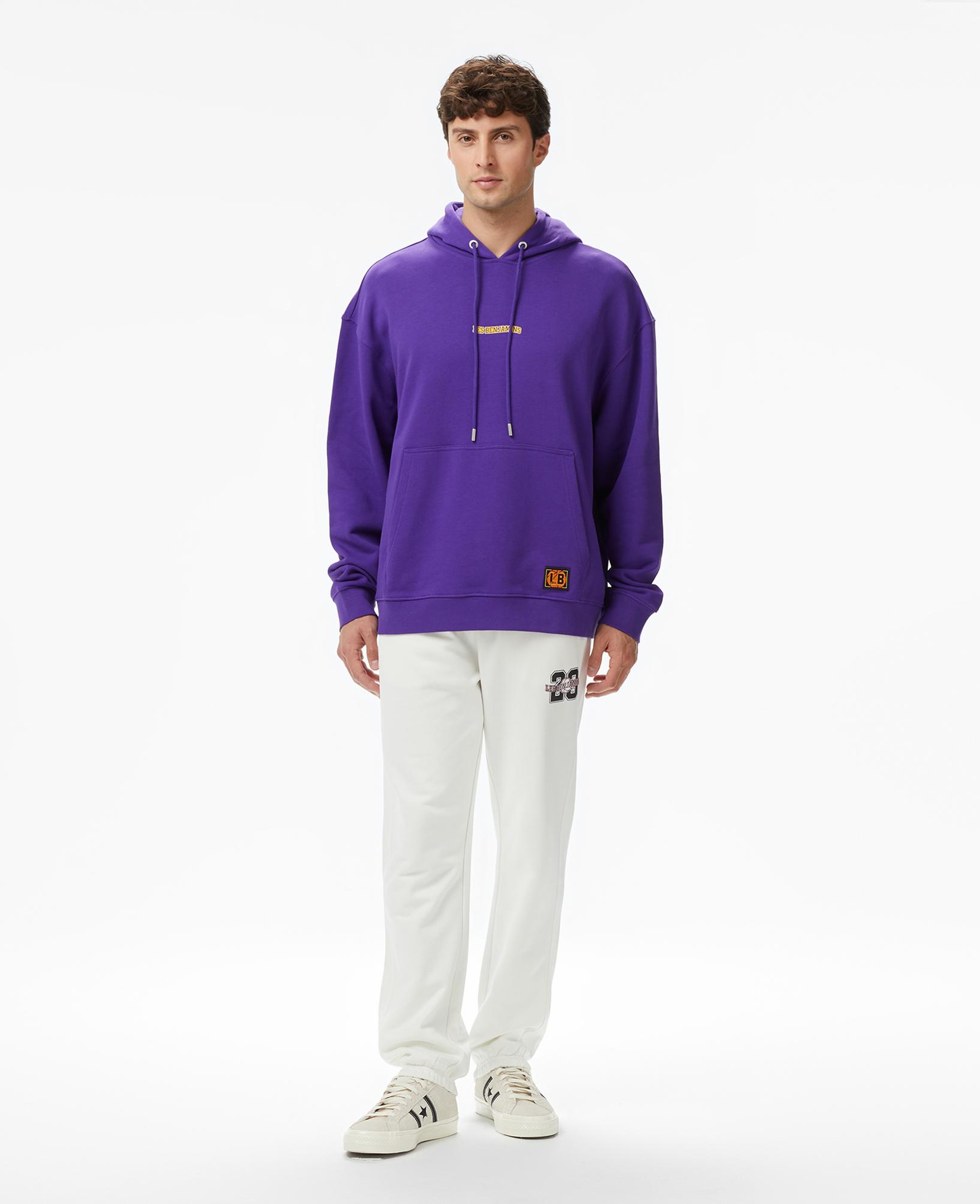 Les Benjamins Essentials 703 Erkek Mor Sweatshirt