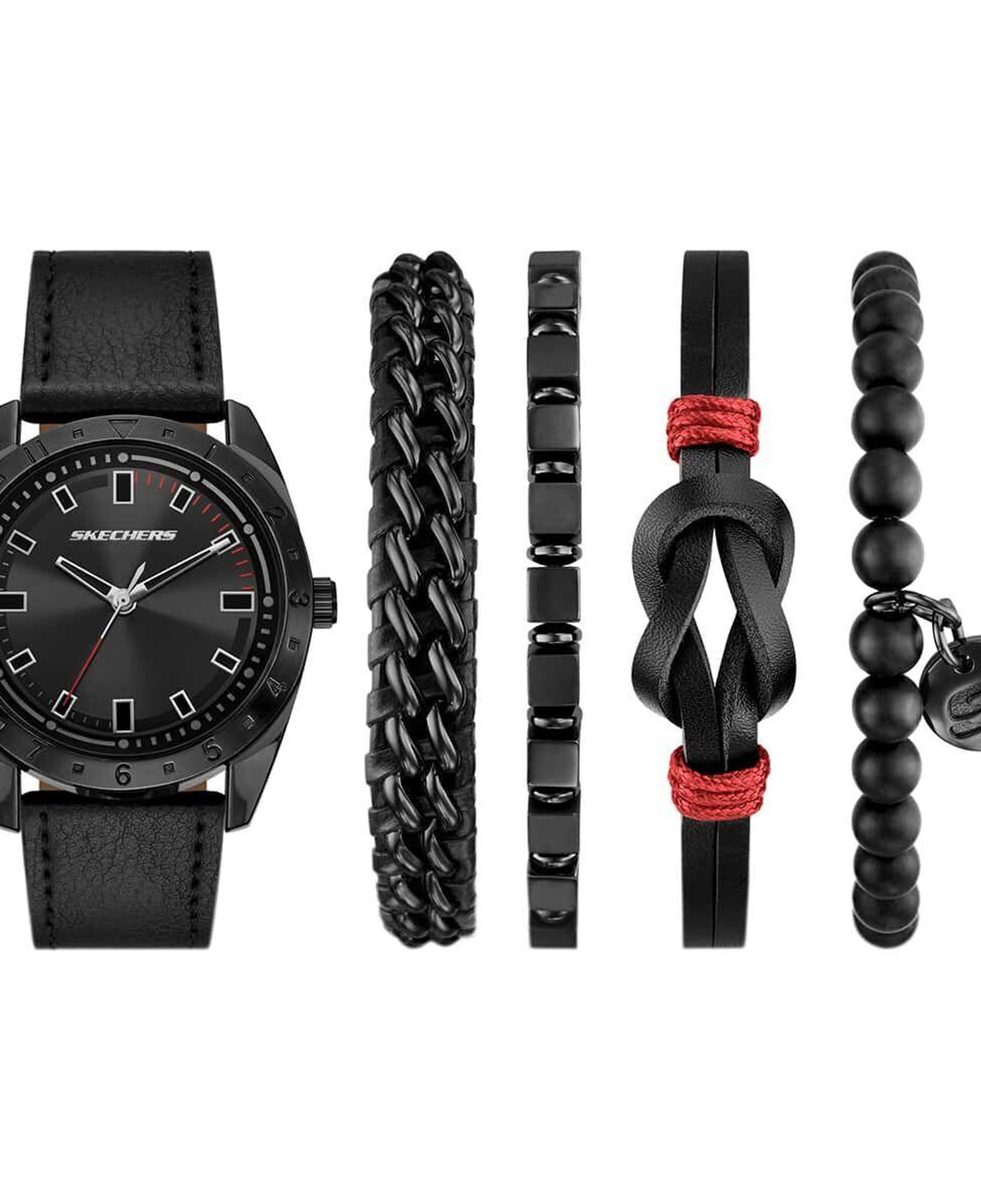 Skechers SR9139 Erkek Kol Saati ve Bileklik Seti