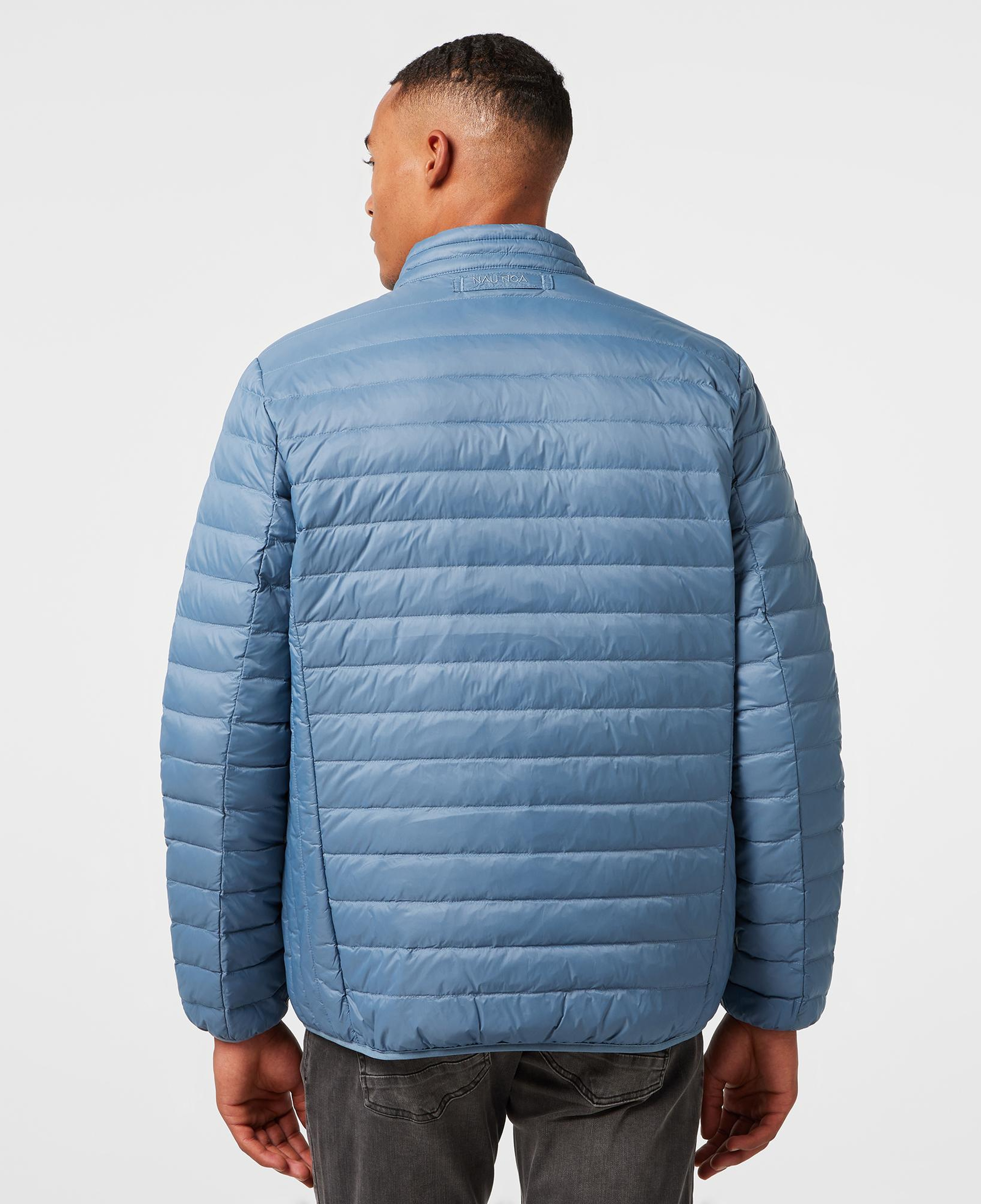 Nautica Erkek Mavi Su Kaydırma Özellikli Kaz Tüyü Mont