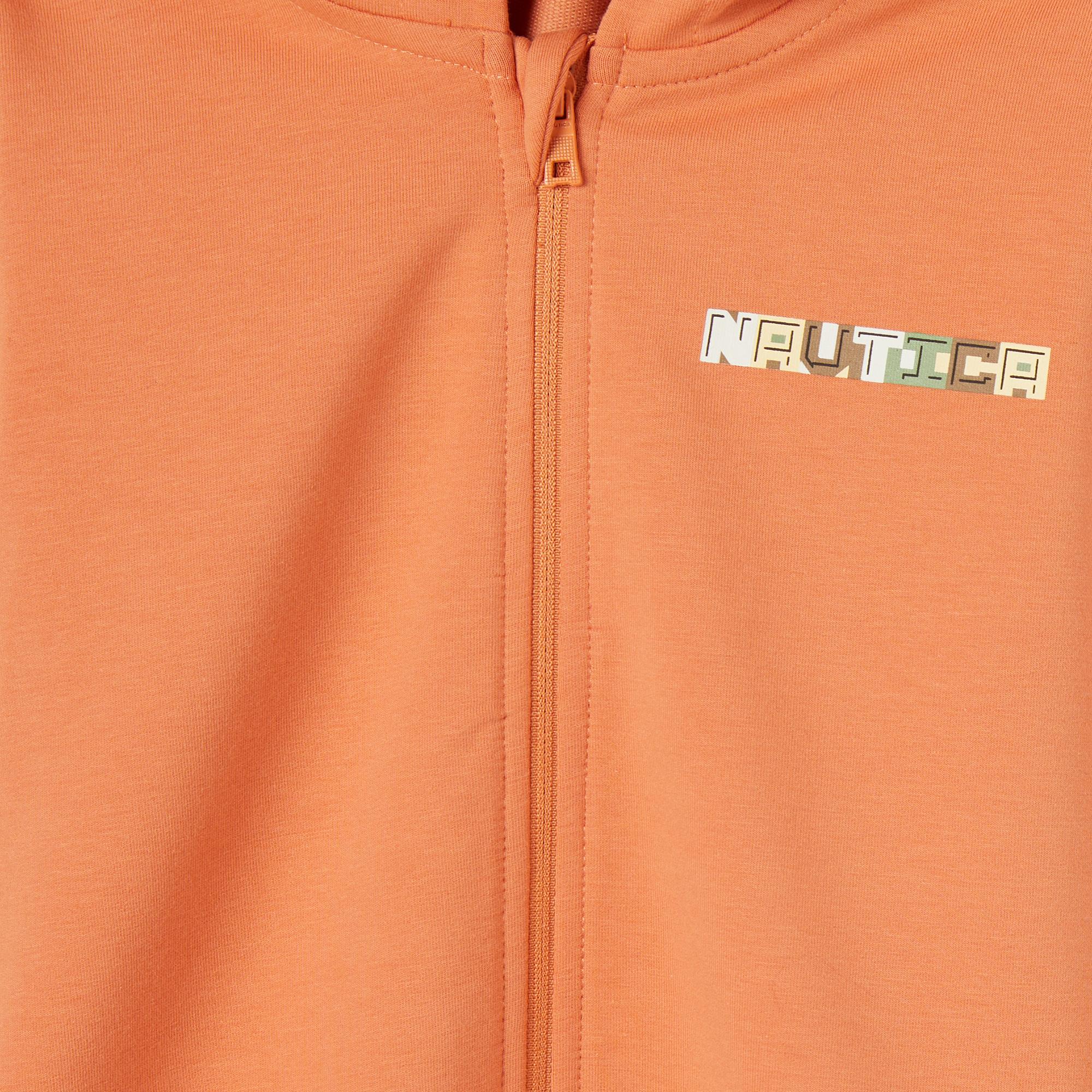 Nautica Erkek Çocuk Turuncu Regular Fit Kapüşonlu Sweatshirt