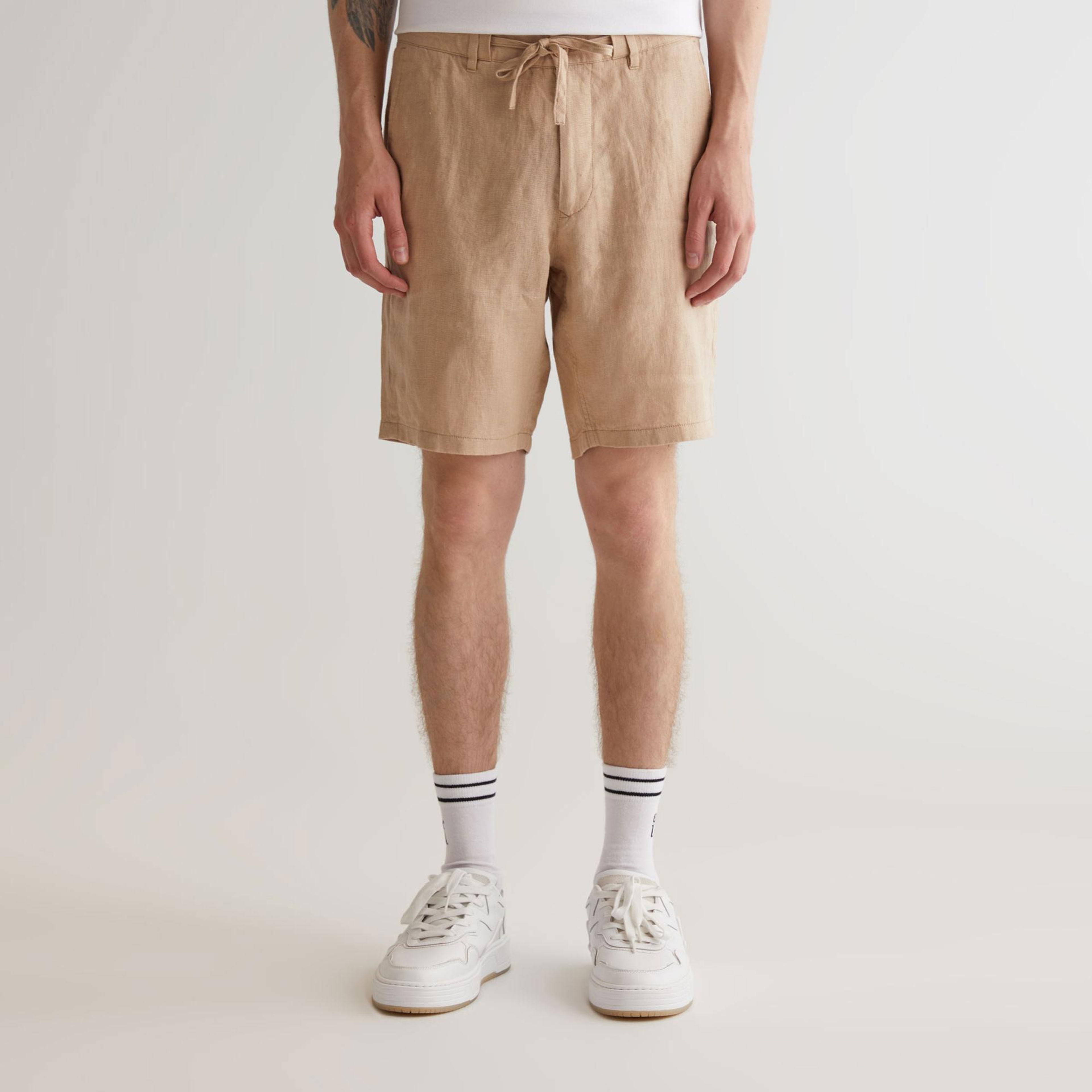 GANT Erkek Bej Relaxed Fit Keten Şort