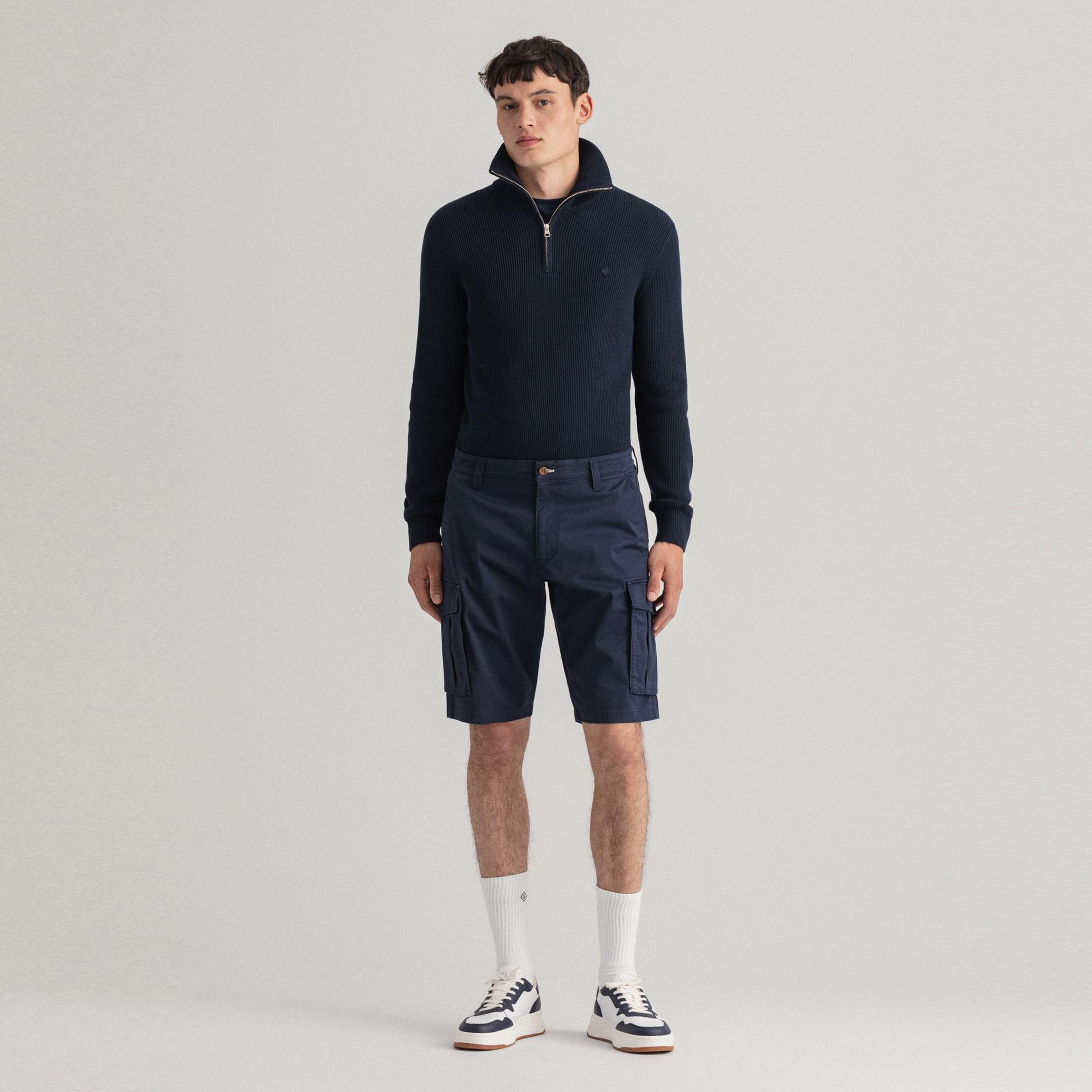 GANT Erkek Lacivert Relaxed Fit Kargo Şort