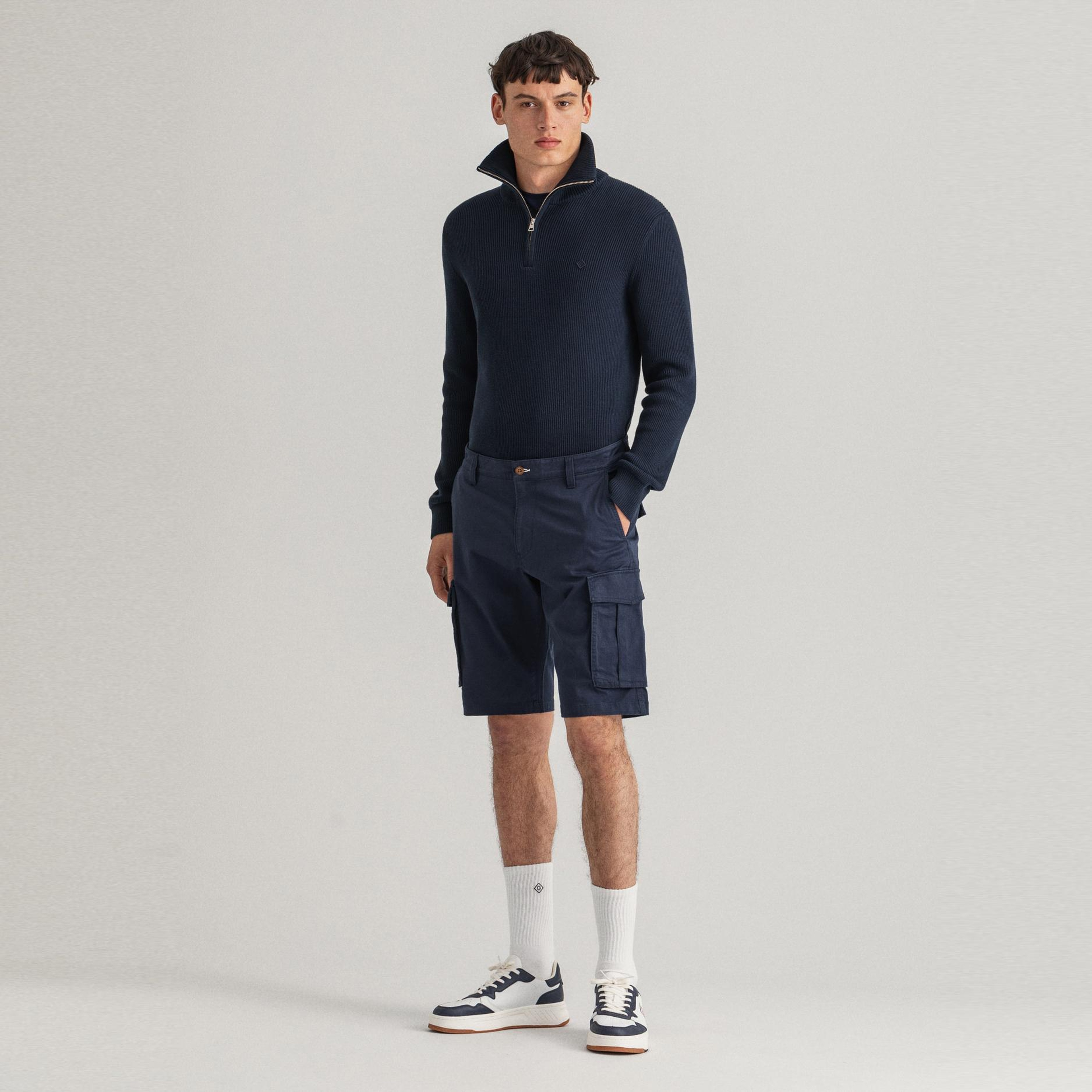 GANT Erkek Lacivert Relaxed Fit Kargo Şort