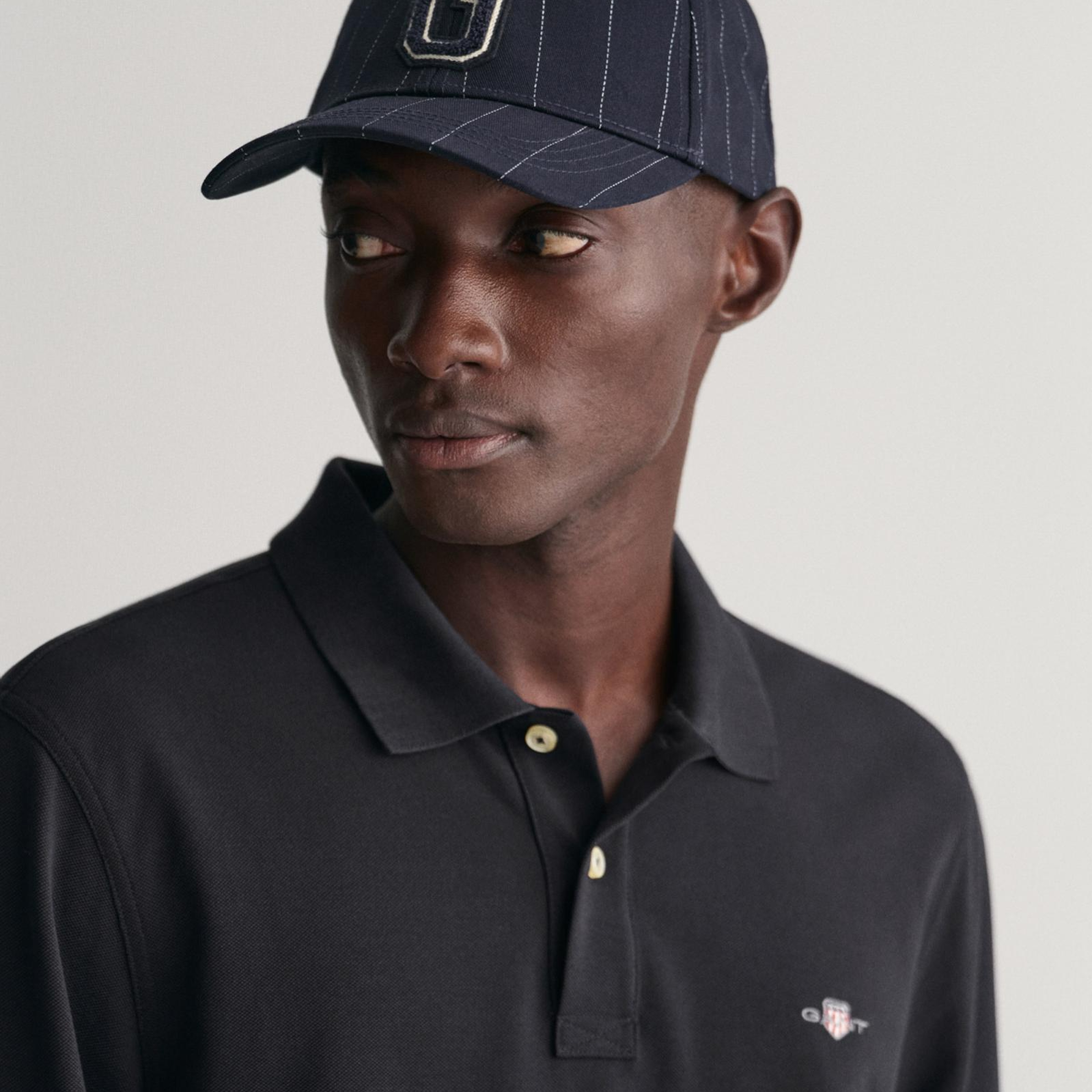 GANT Erkek Siyah Regular Fit Uzun Kollu Polo