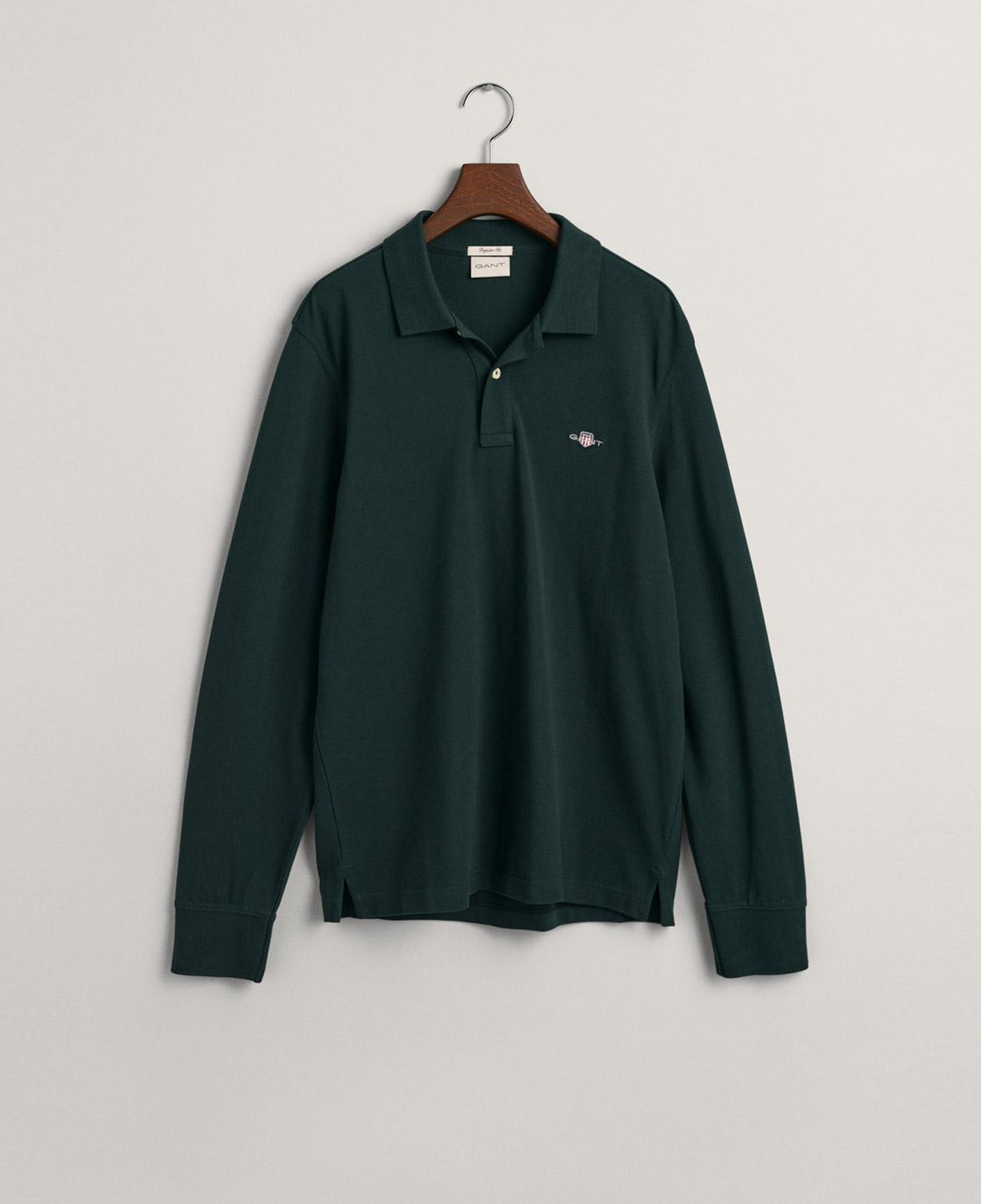 GANT Erkek Yeşil Regular Fit Uzun Kollu Polo