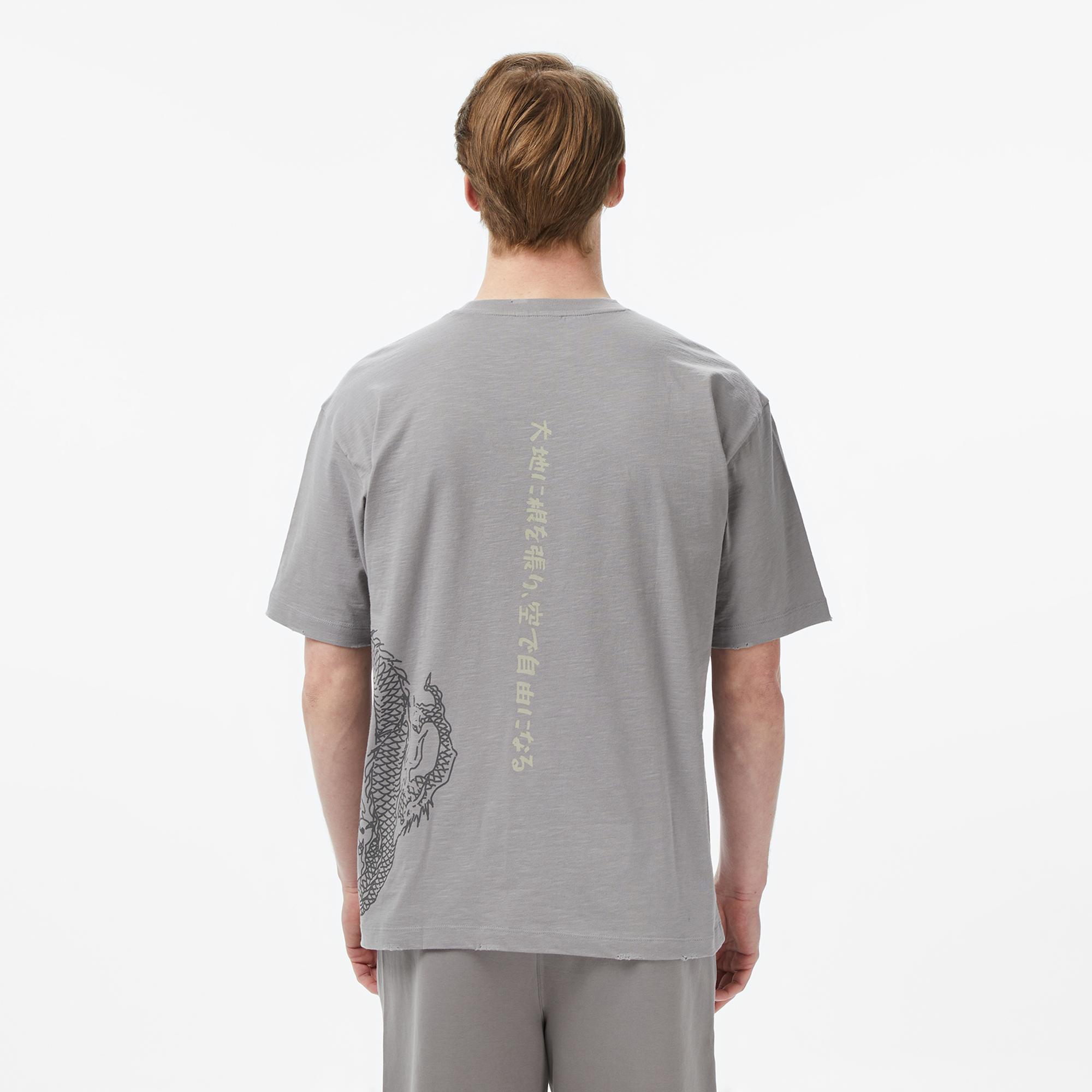 UNITED4 Regular Fit Erkek Gri T-Shirt