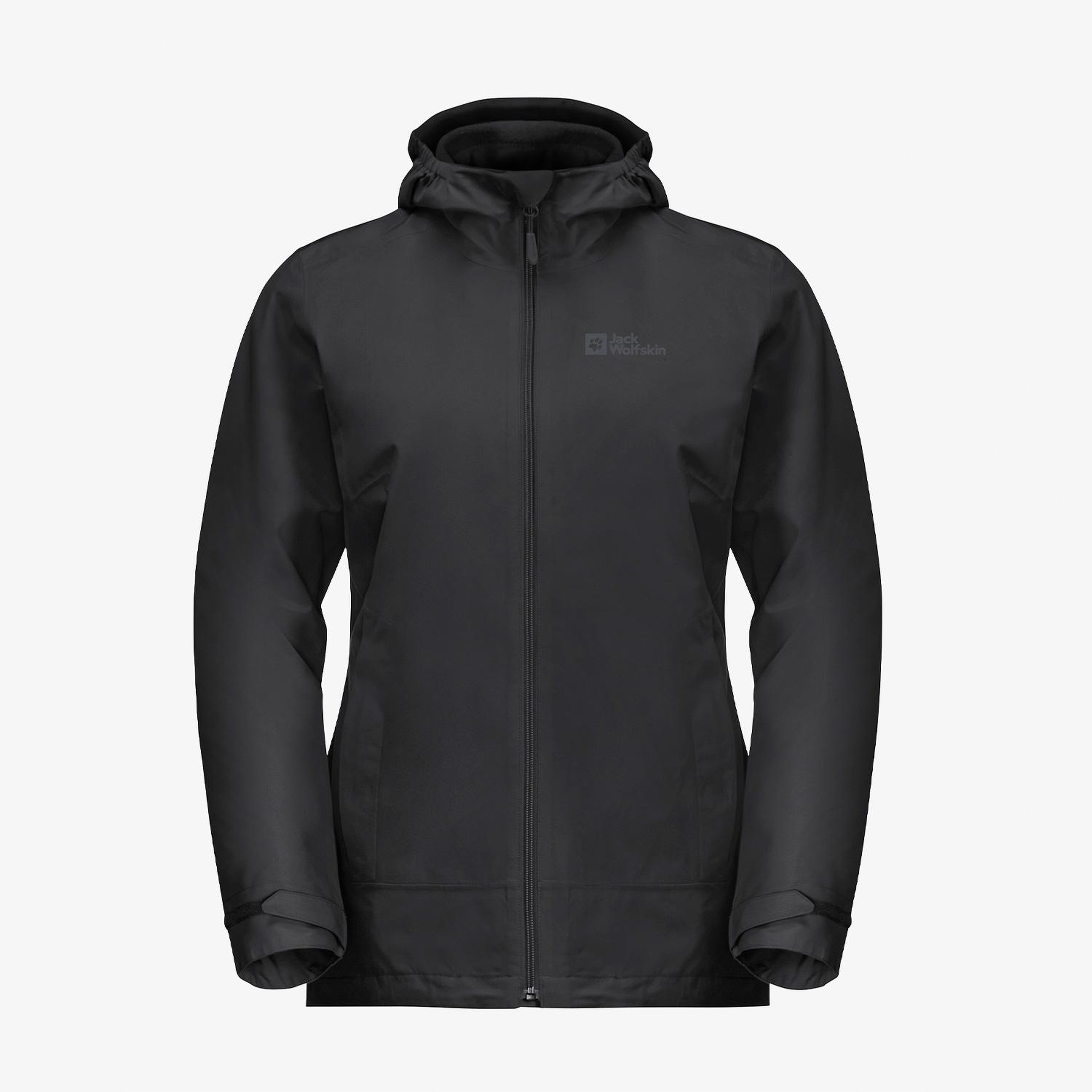 Jack Wolfskin Moonrise 3in1 Kadın Siyah Outdoor Ceket