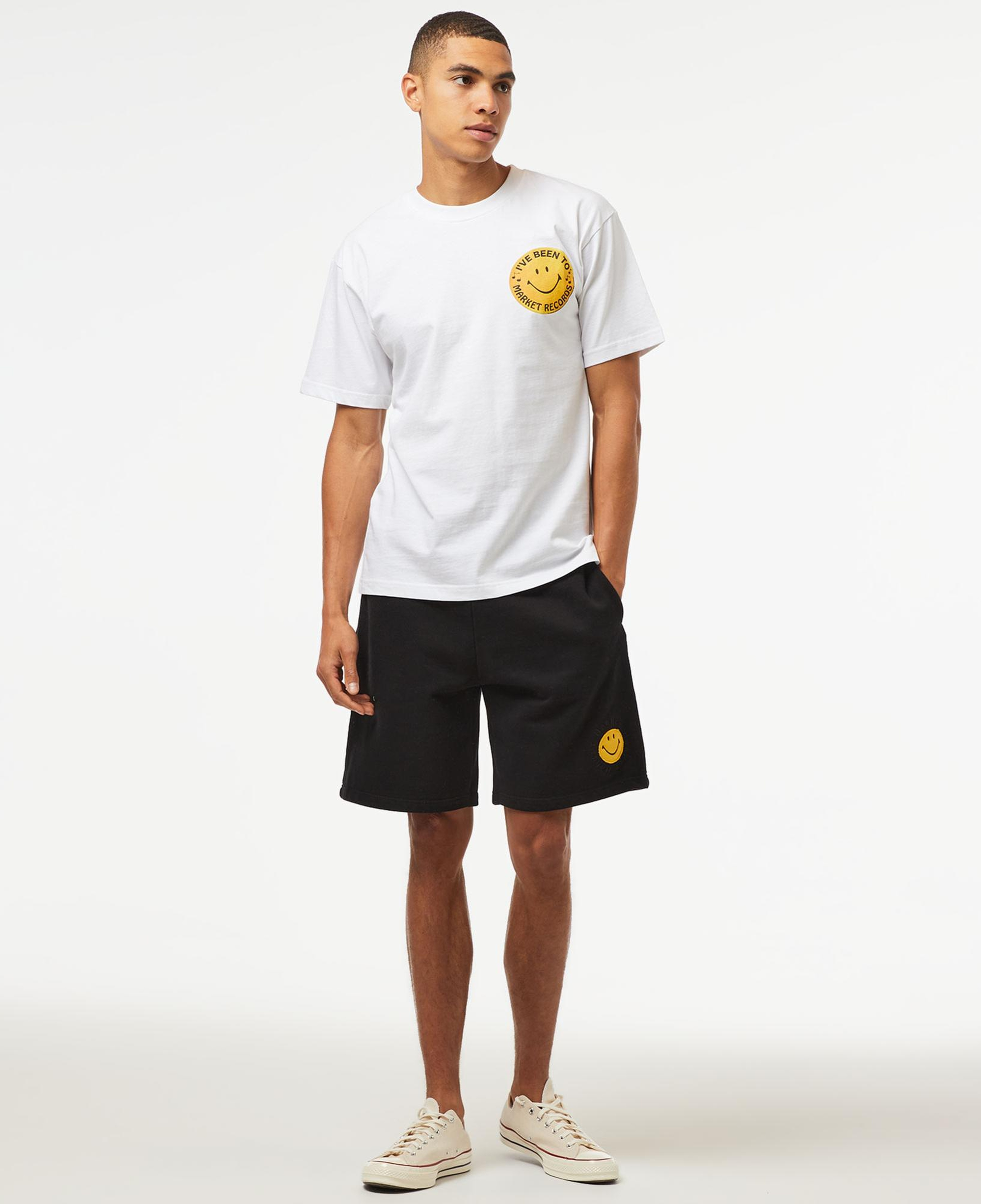 Market Smiley Afterhours Erkek Beyaz T-Shirt