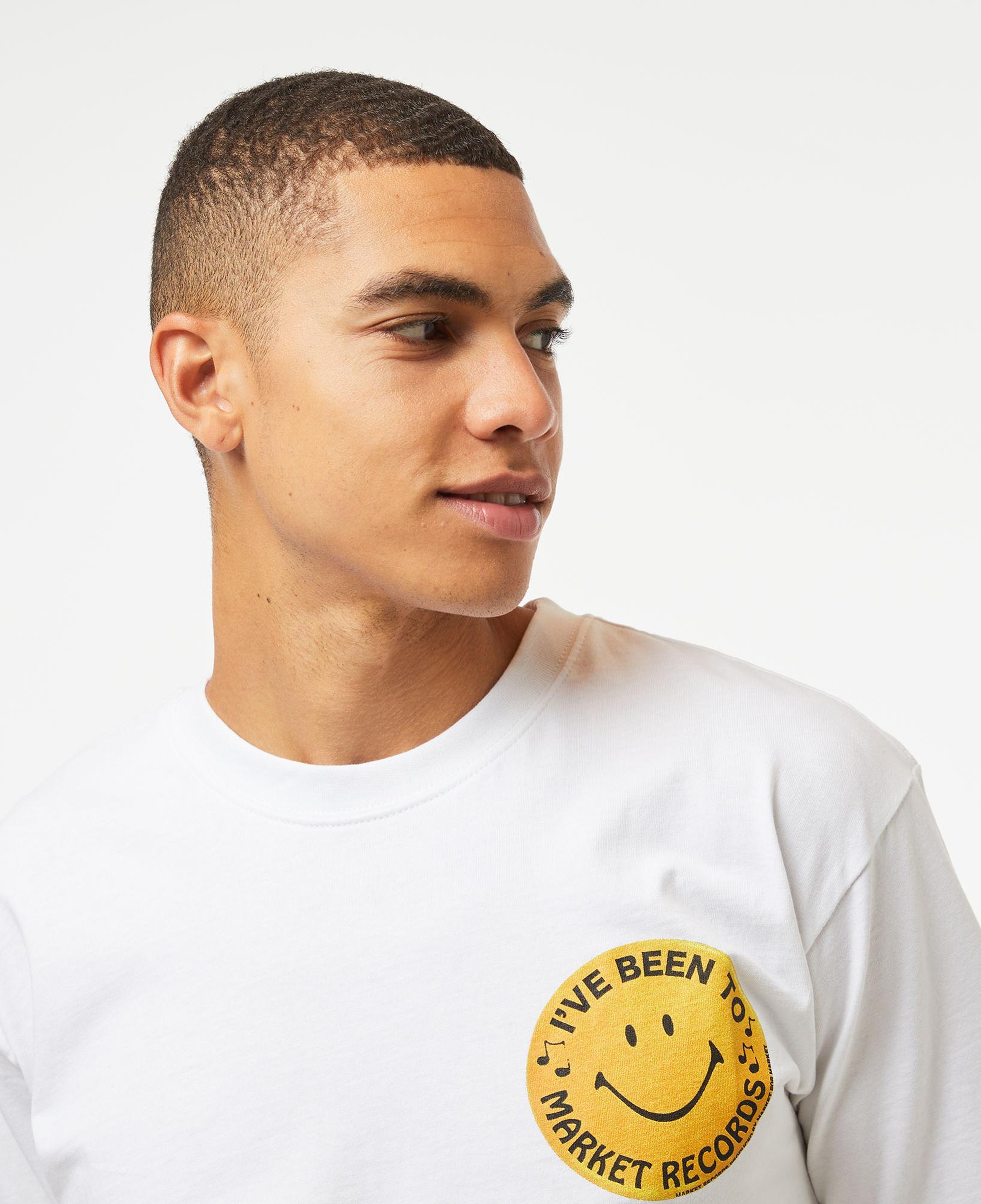 Market Smiley Afterhours Erkek Beyaz T-Shirt