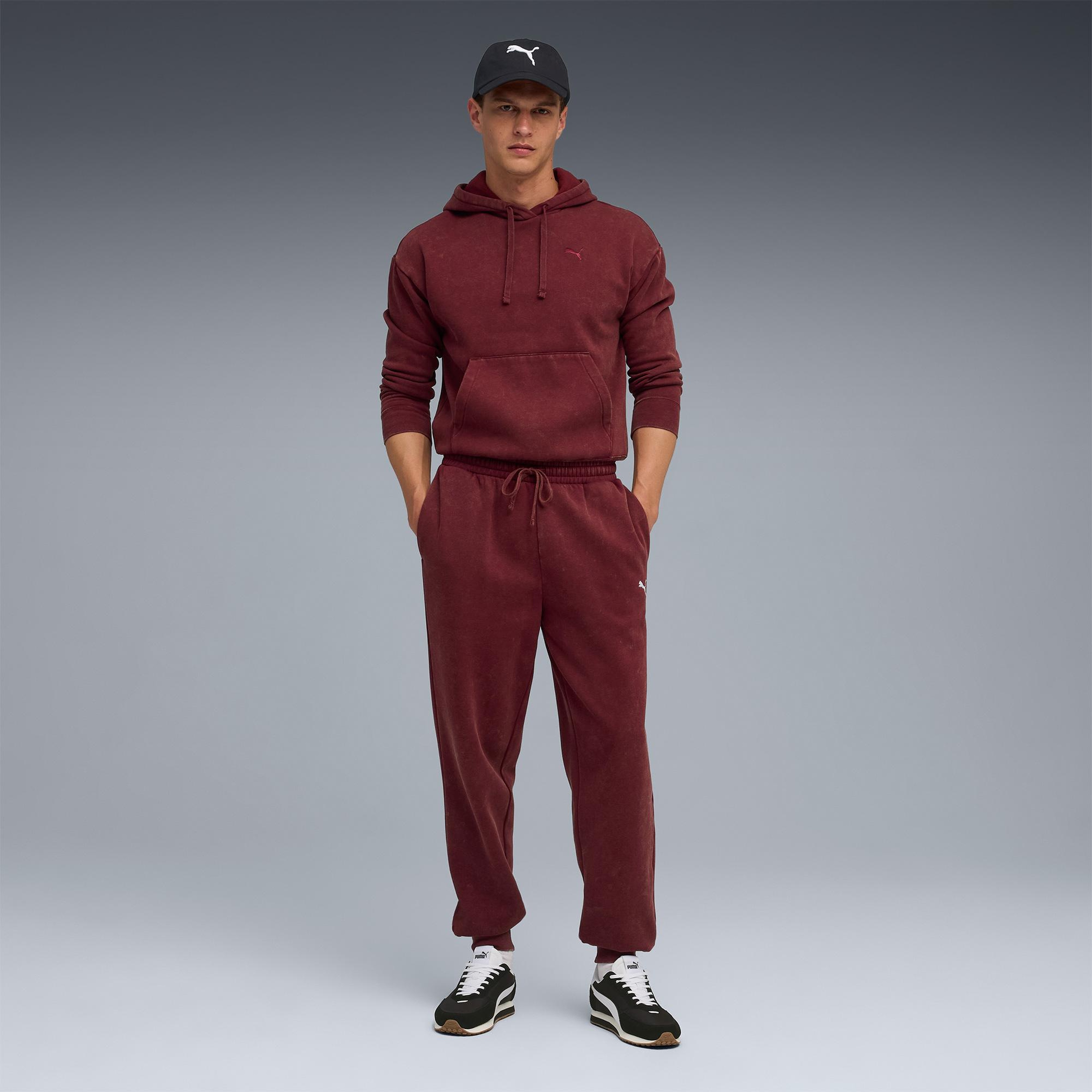 Puma Ess Elevated Wash Sweat Erkek Kırmızı Pantolon