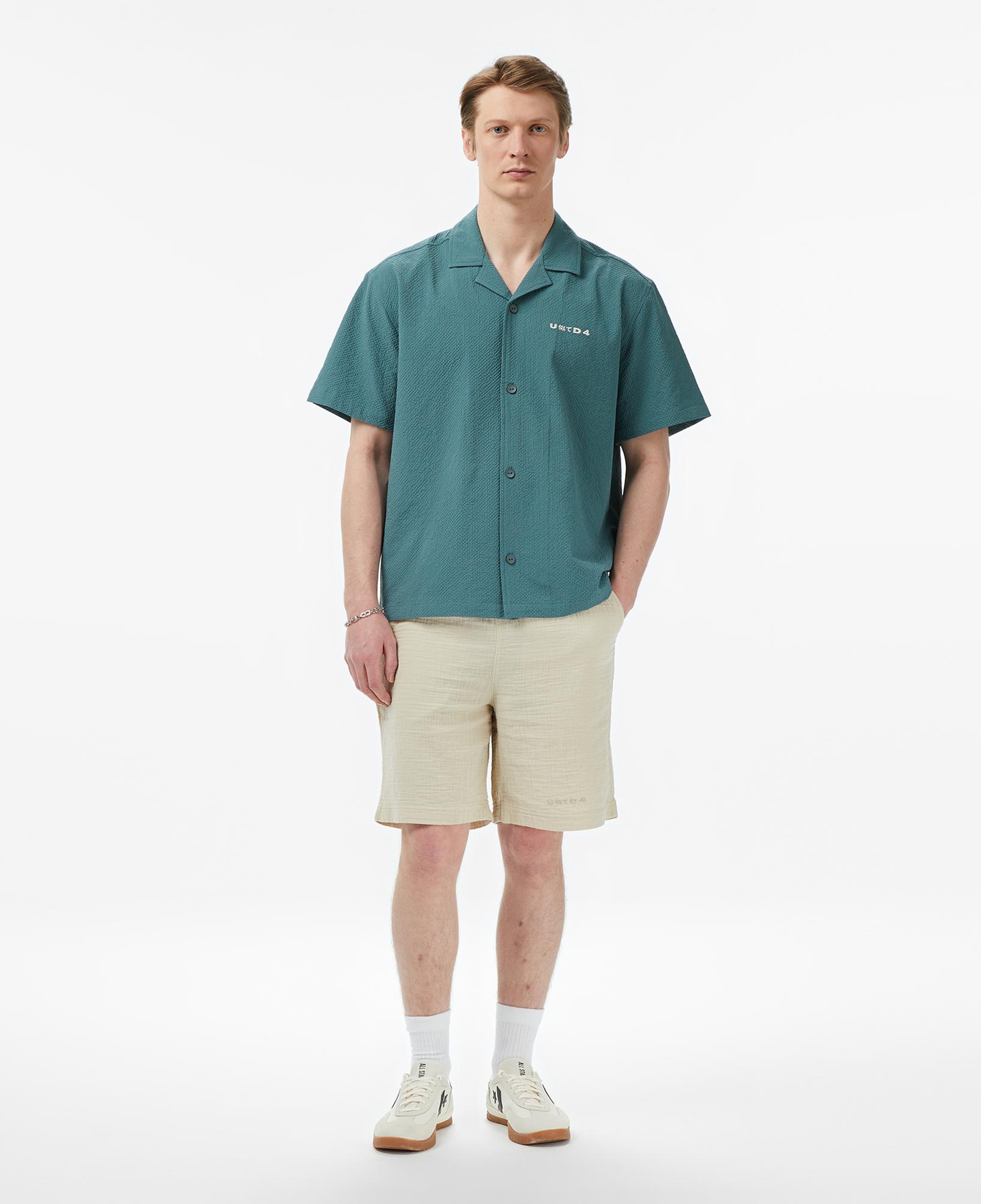 UNITED4 Regular Fit Erkek Krem Şort