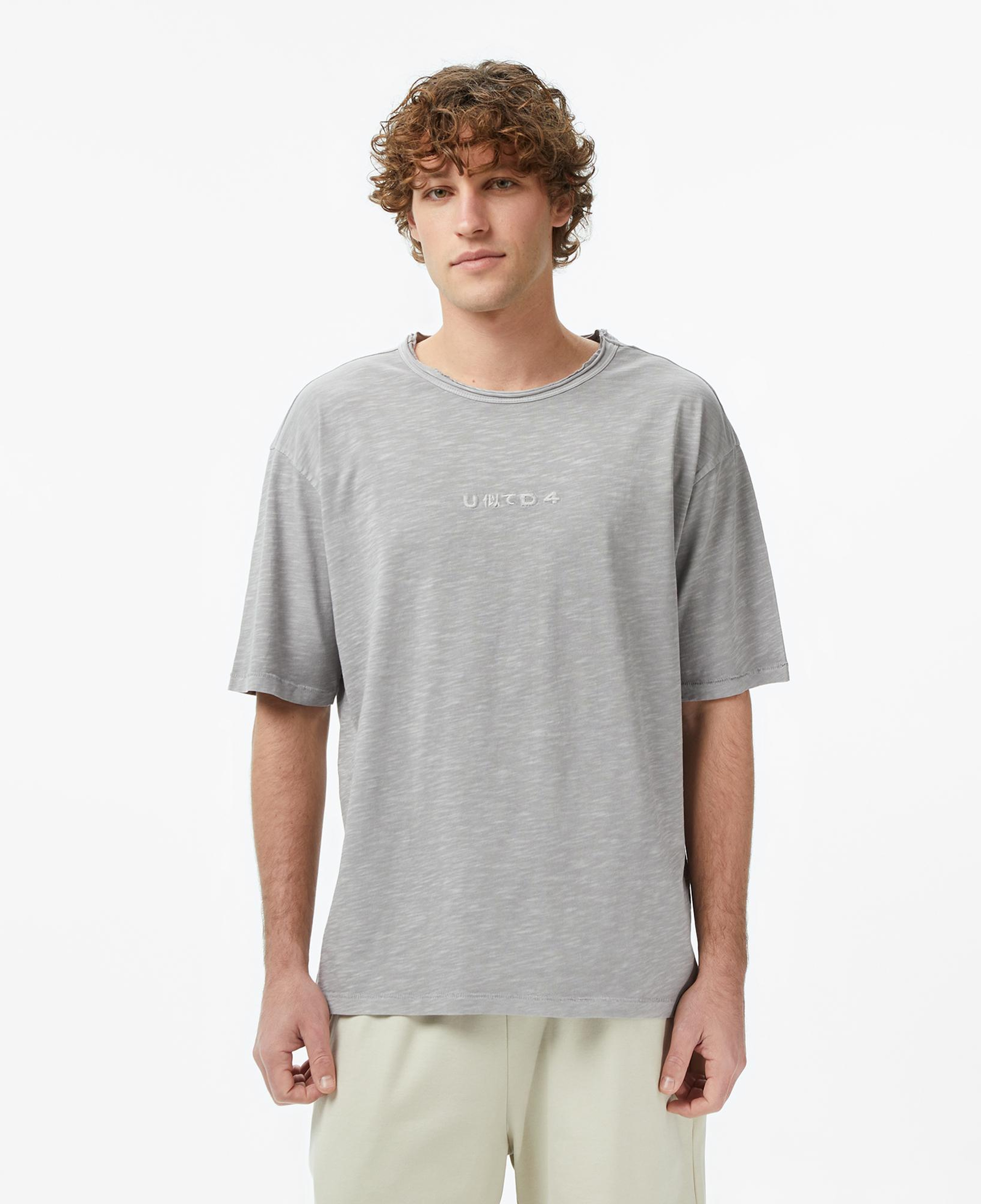 UNITED4 Regular Fit Erkek Gri T-Shirt