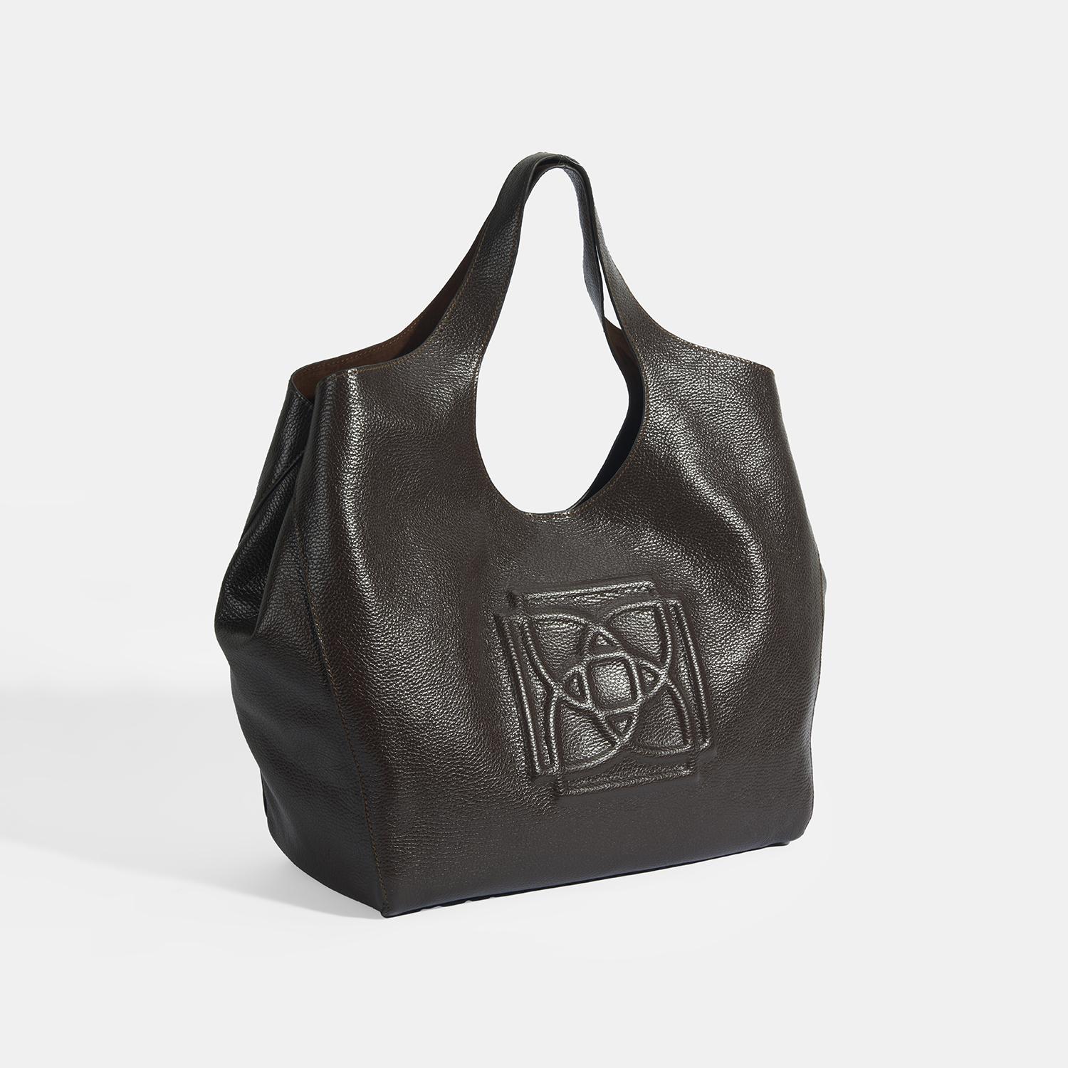 Kadın Kahve Deri Hobo Çanta