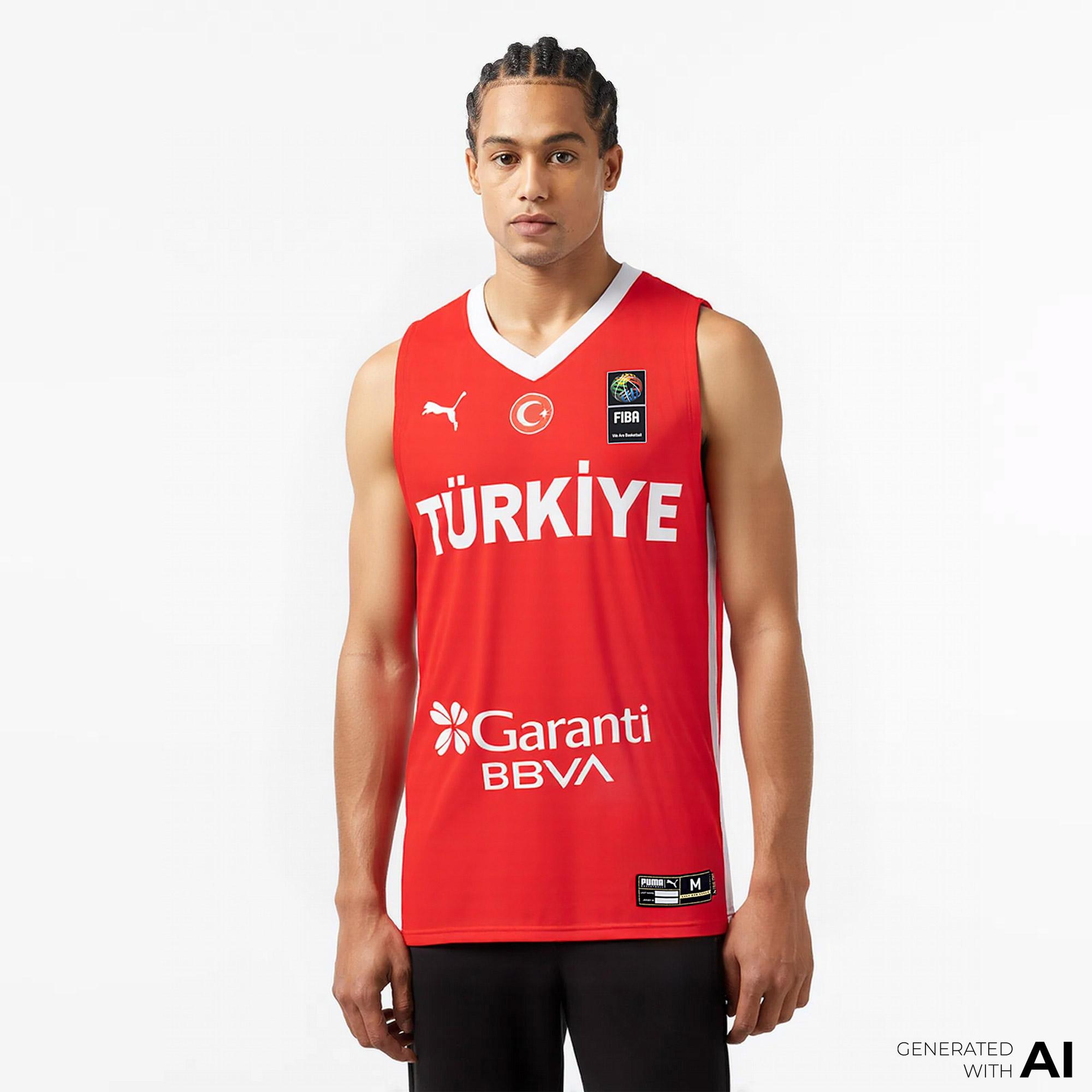 Puma Türkiye Erkek Kırmızı Basketbol Milli Takım Forma