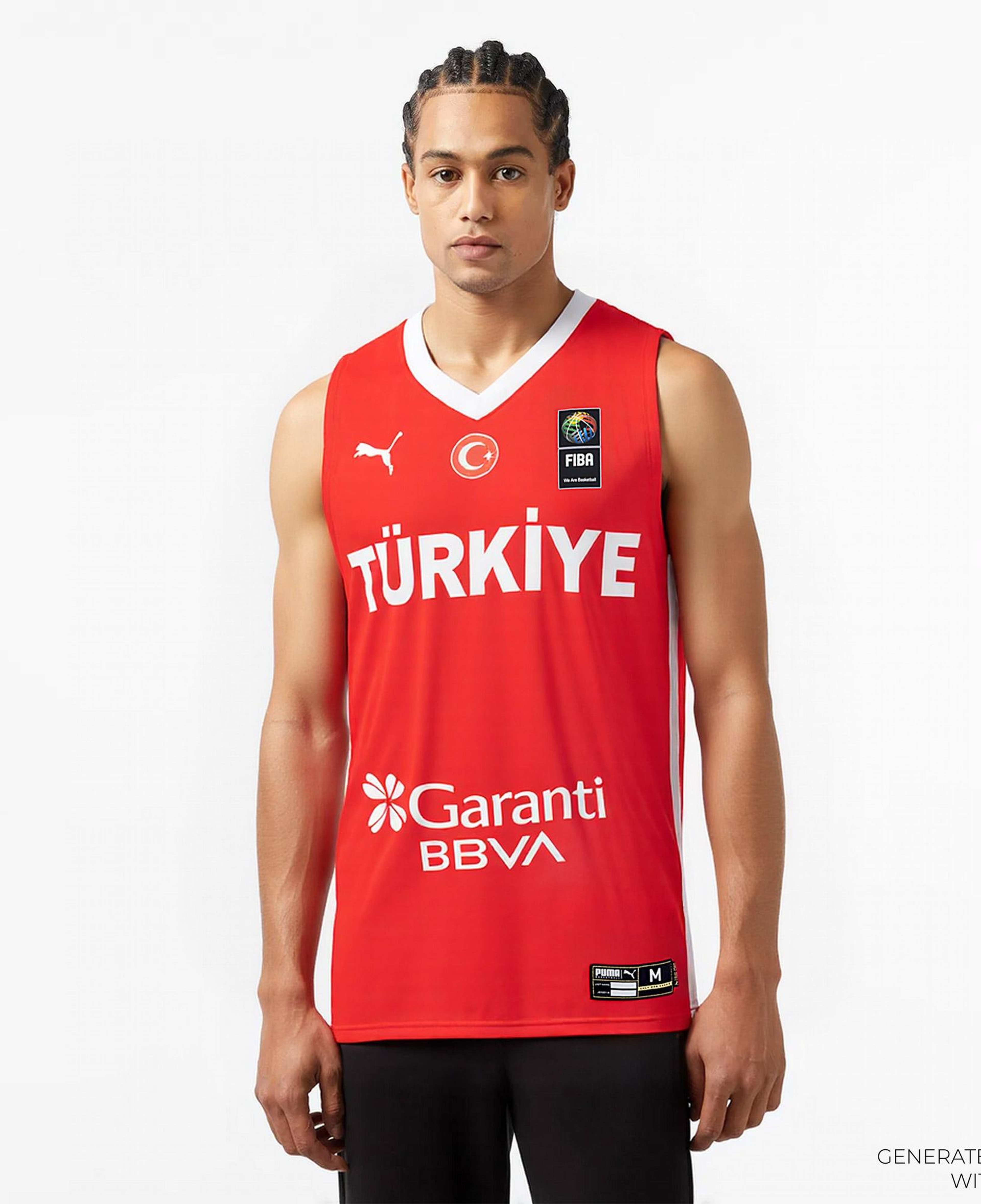 Puma Türkiye Erkek Kırmızı Basketbol Milli Takım Forma