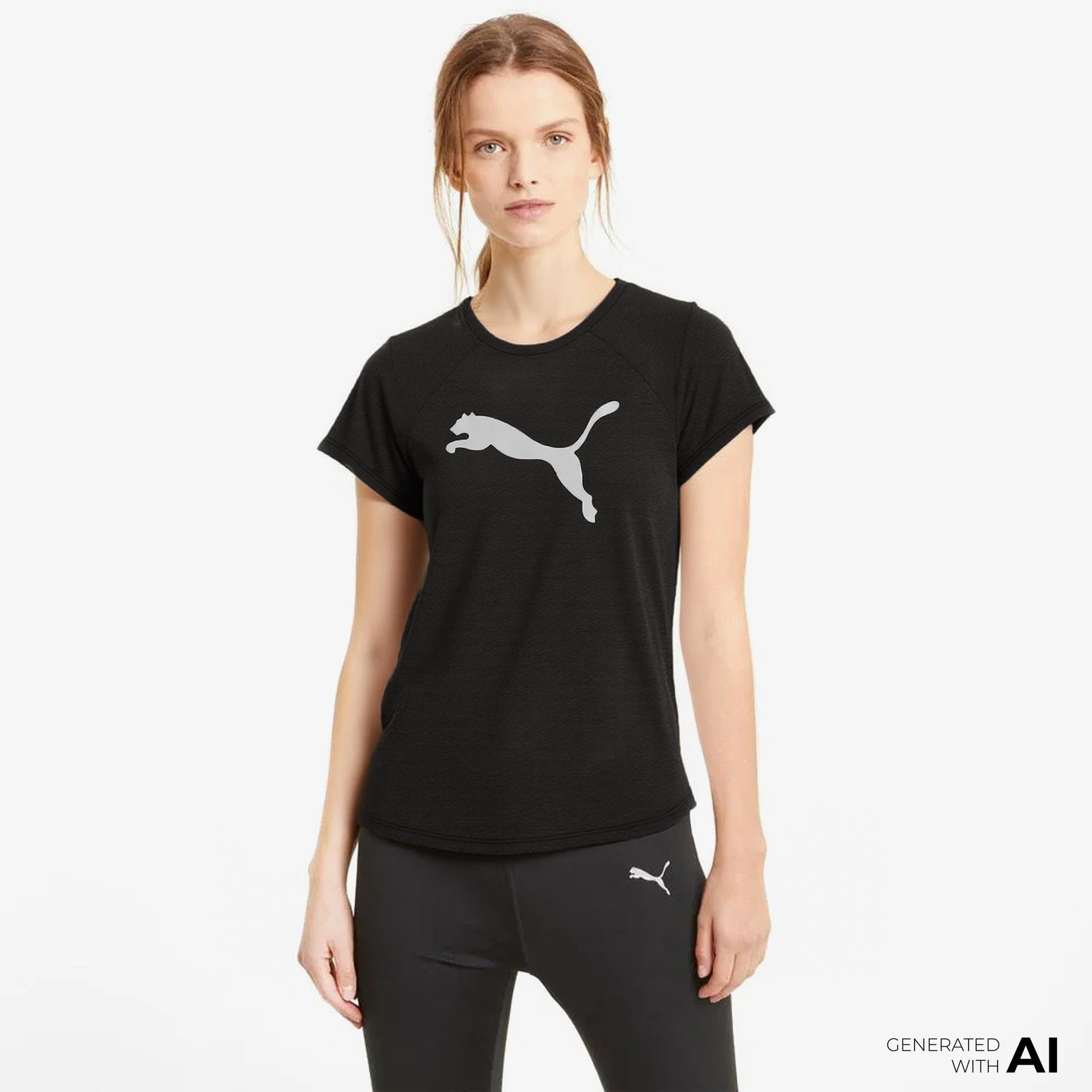 Puma Evostrıpe Graphic Kadın Siyah T-Shirt