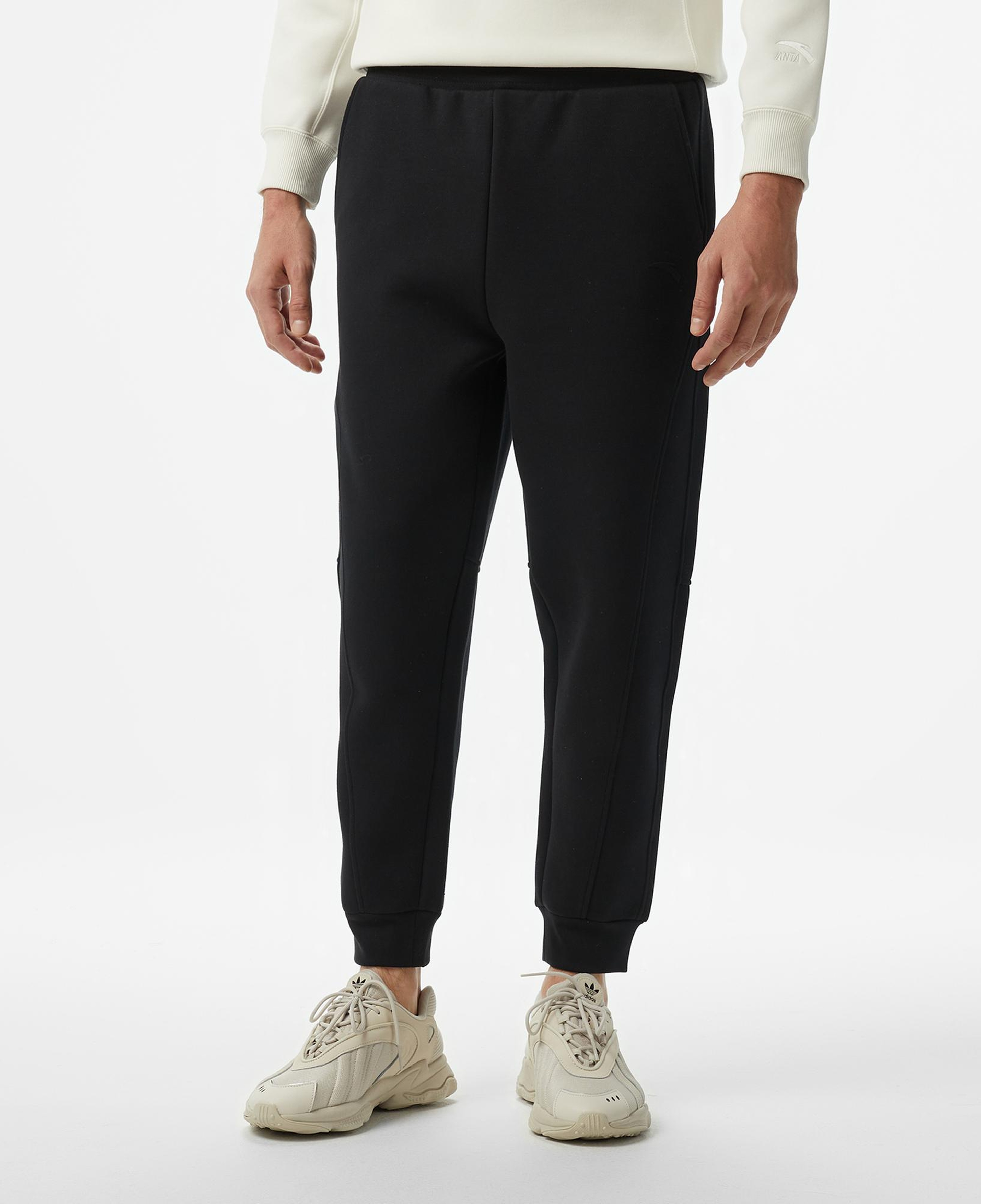 Anta Iconic Knit Erkek Siyah Eşofman Altı