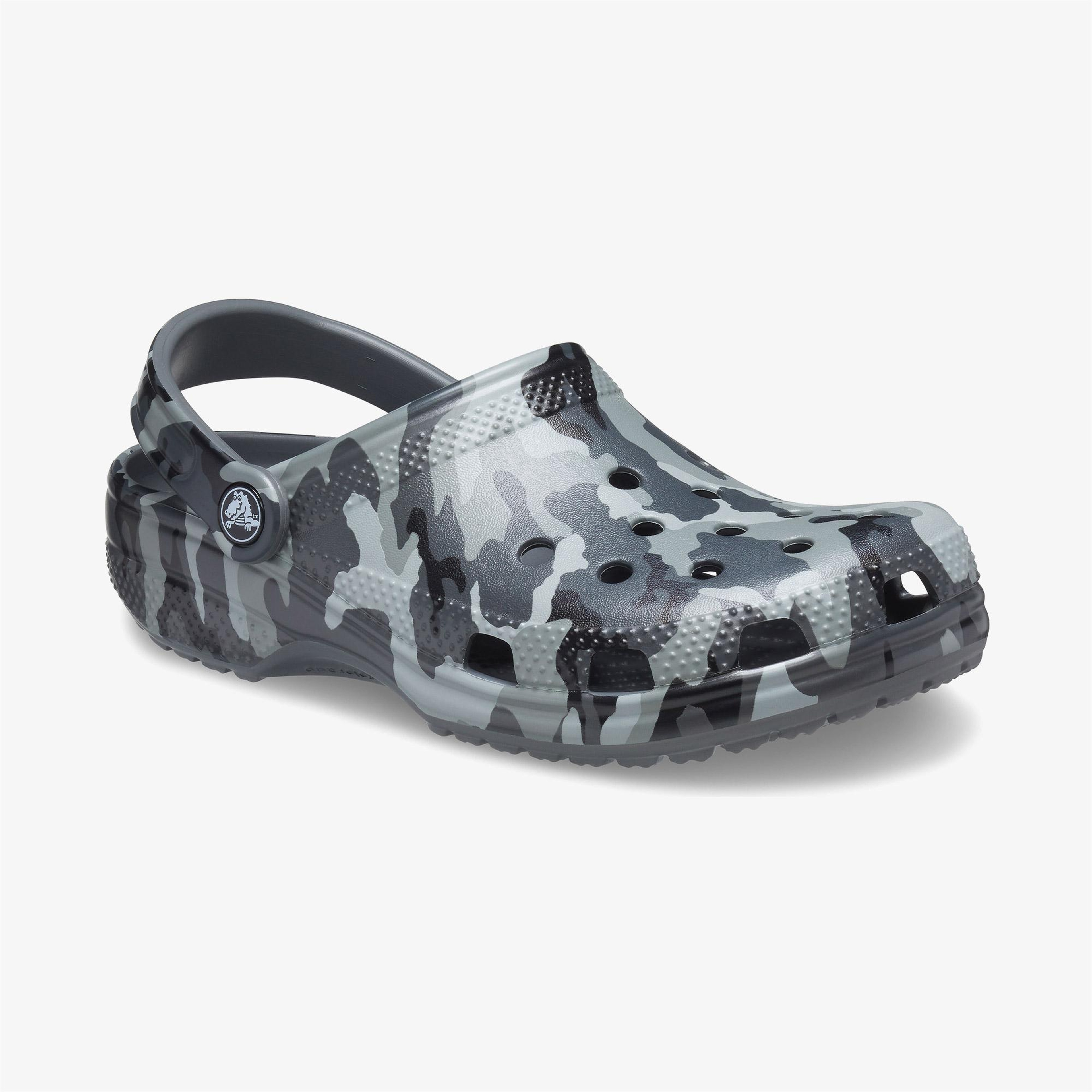 Crocs Classic Printed Camo Clog Erkek Gri Terlik