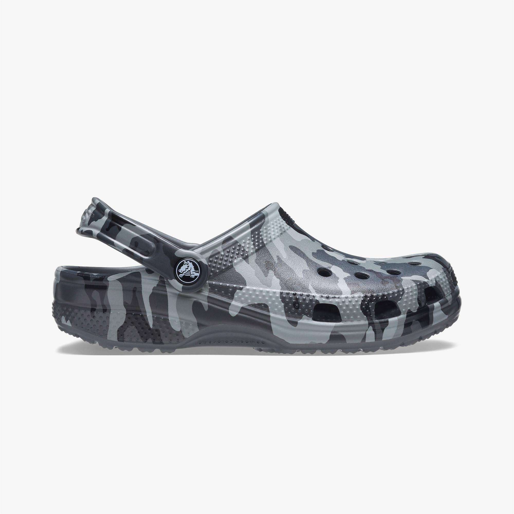 Crocs Classic Printed Camo Clog Erkek Gri Terlik