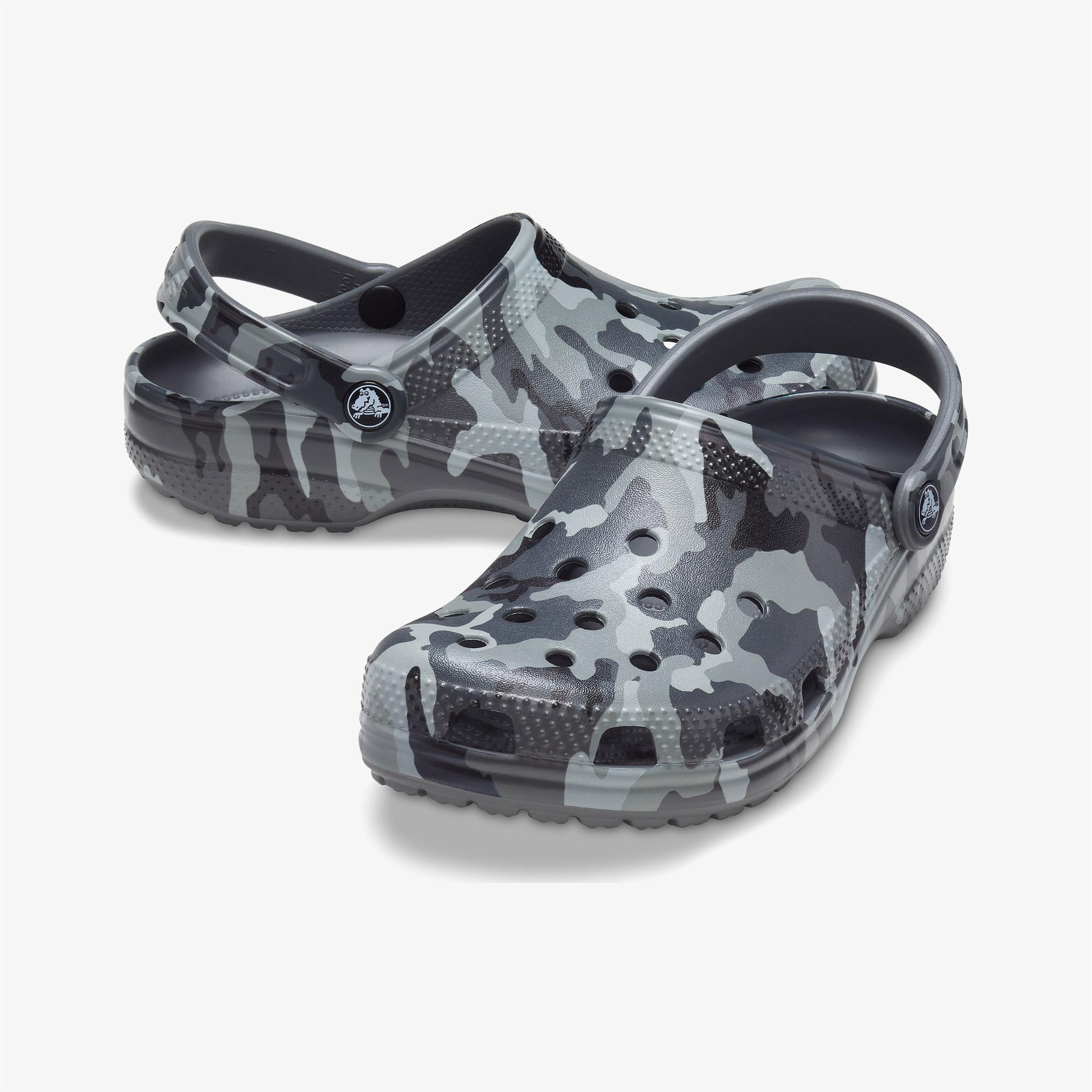 Crocs Classic Printed Camo Clog Erkek Gri Terlik