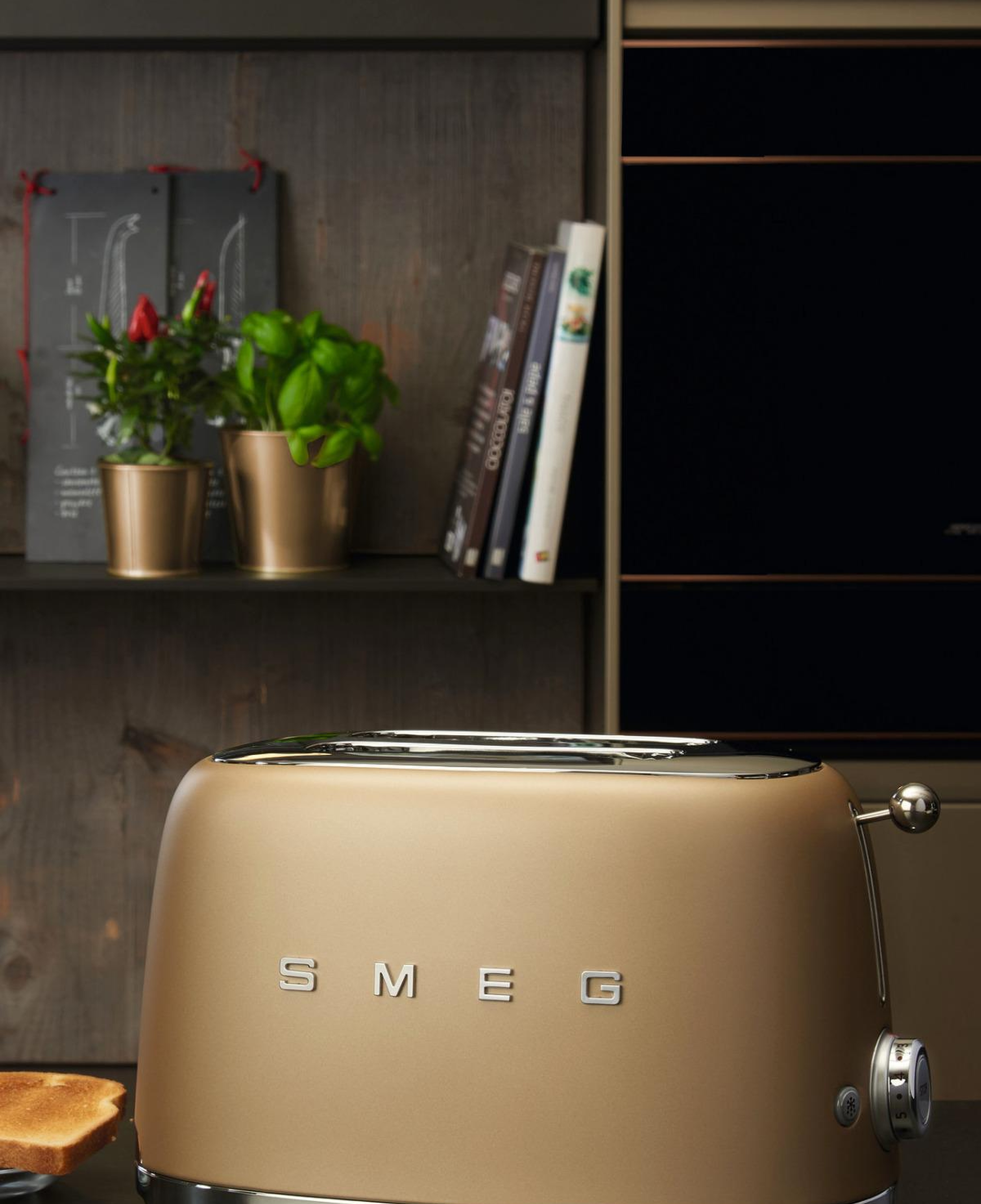 Smeg 50's Style Retro Mat Gold 2x1 Ekmek Kızartma Makinesi Tsf01chmeu