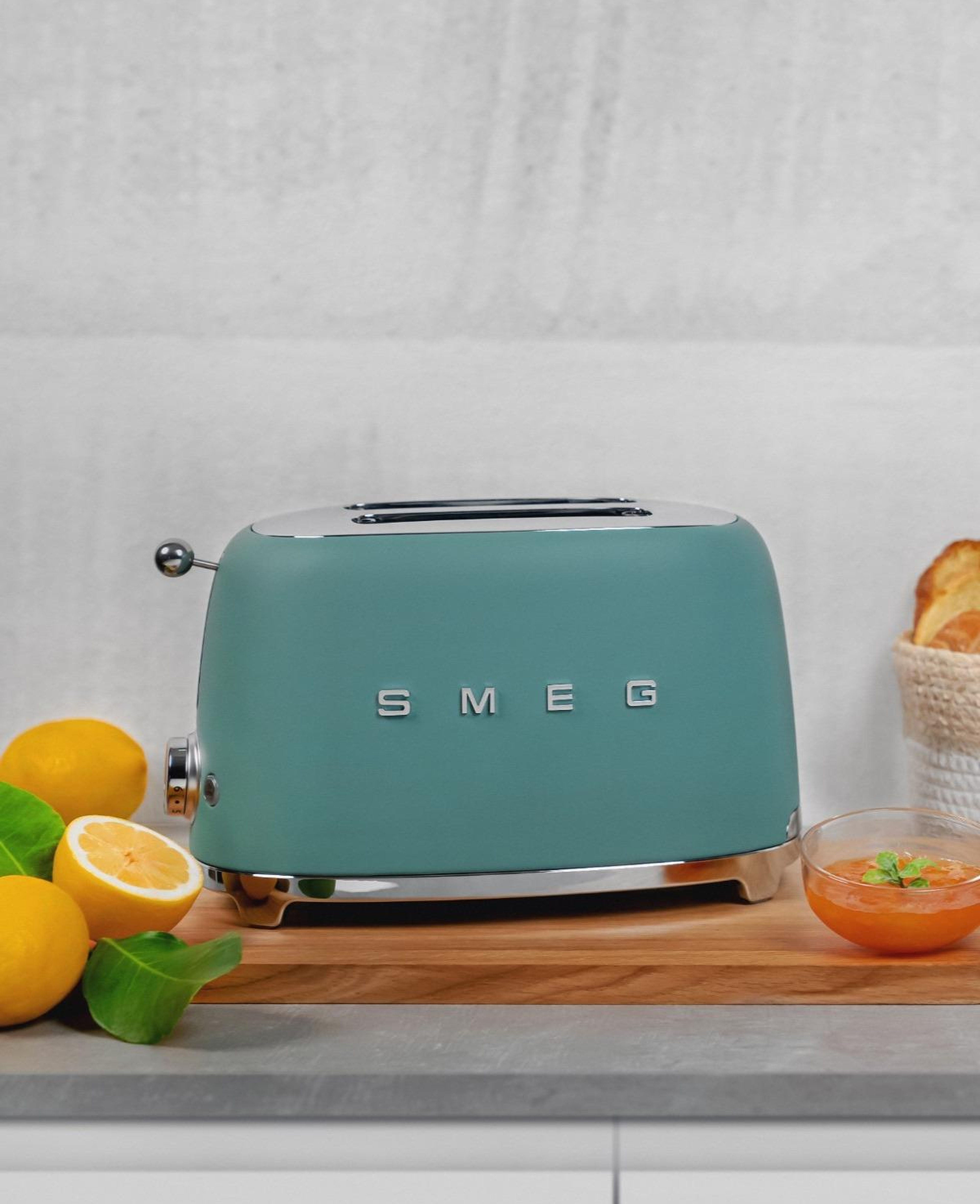 Smeg 50's Style Retro Mat Zümrüt Yeşil Ekmek Kızartma Makinesi TSF01EGMEU