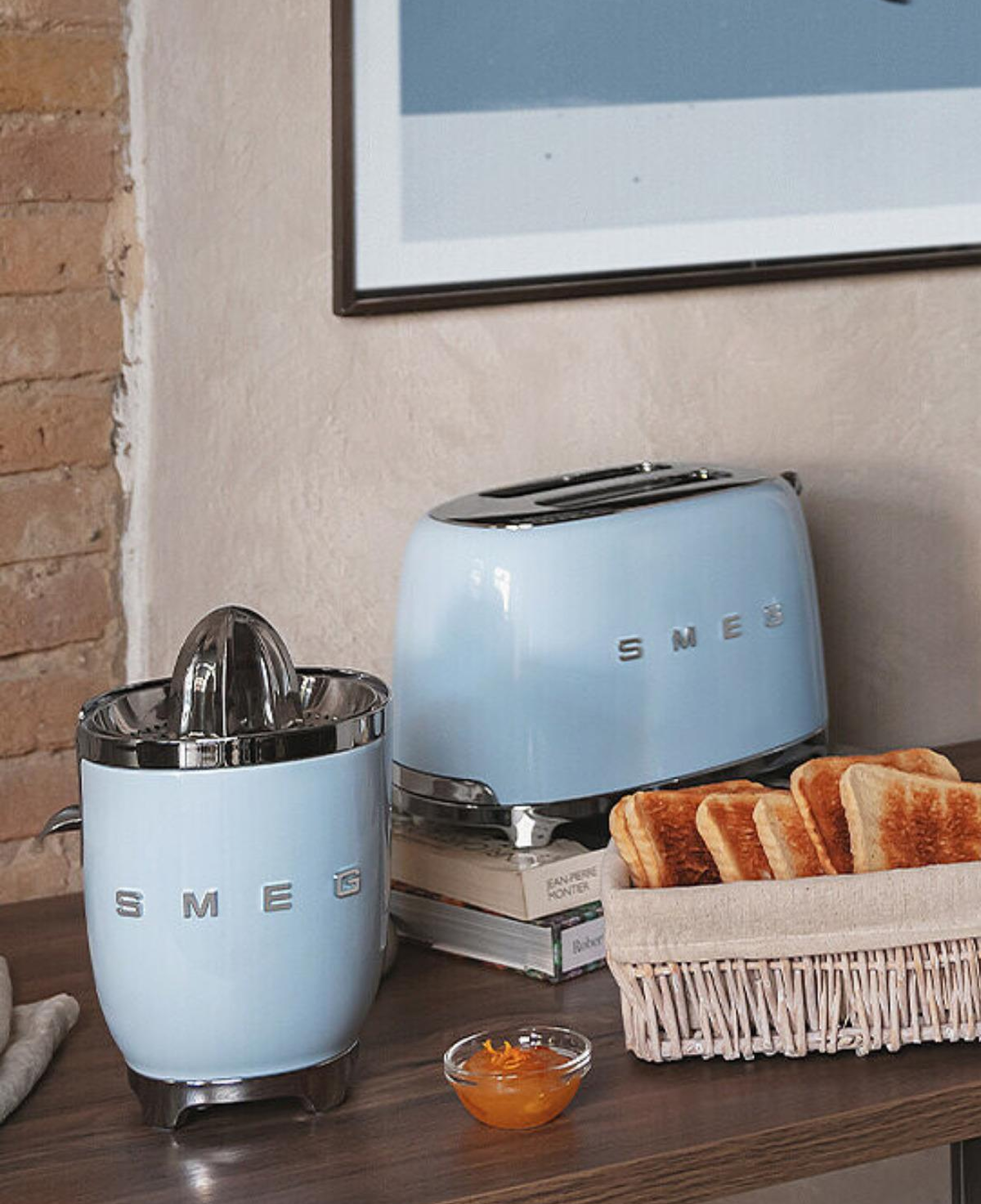 Smeg 50's Style Retro Pastel Mavi Ekmek Kızartma Makinesi 2x1